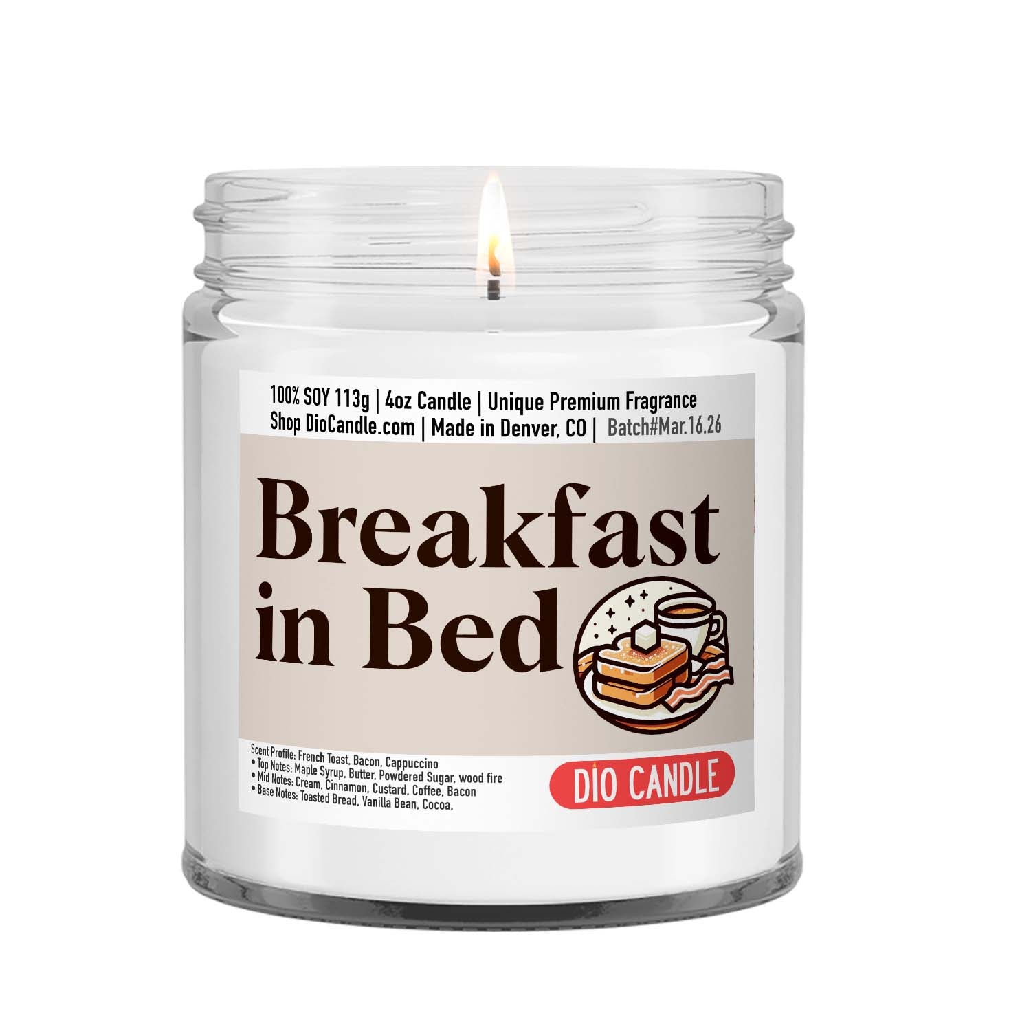 Breakfast in Bed Candle