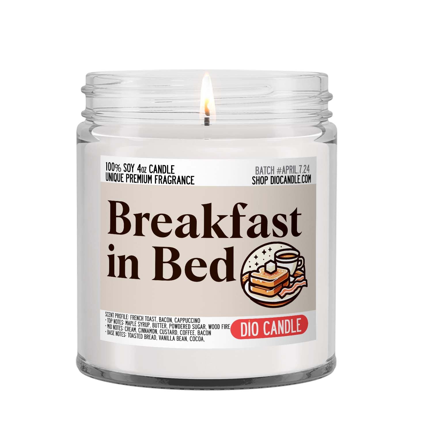 Breakfast in Bed Candle
