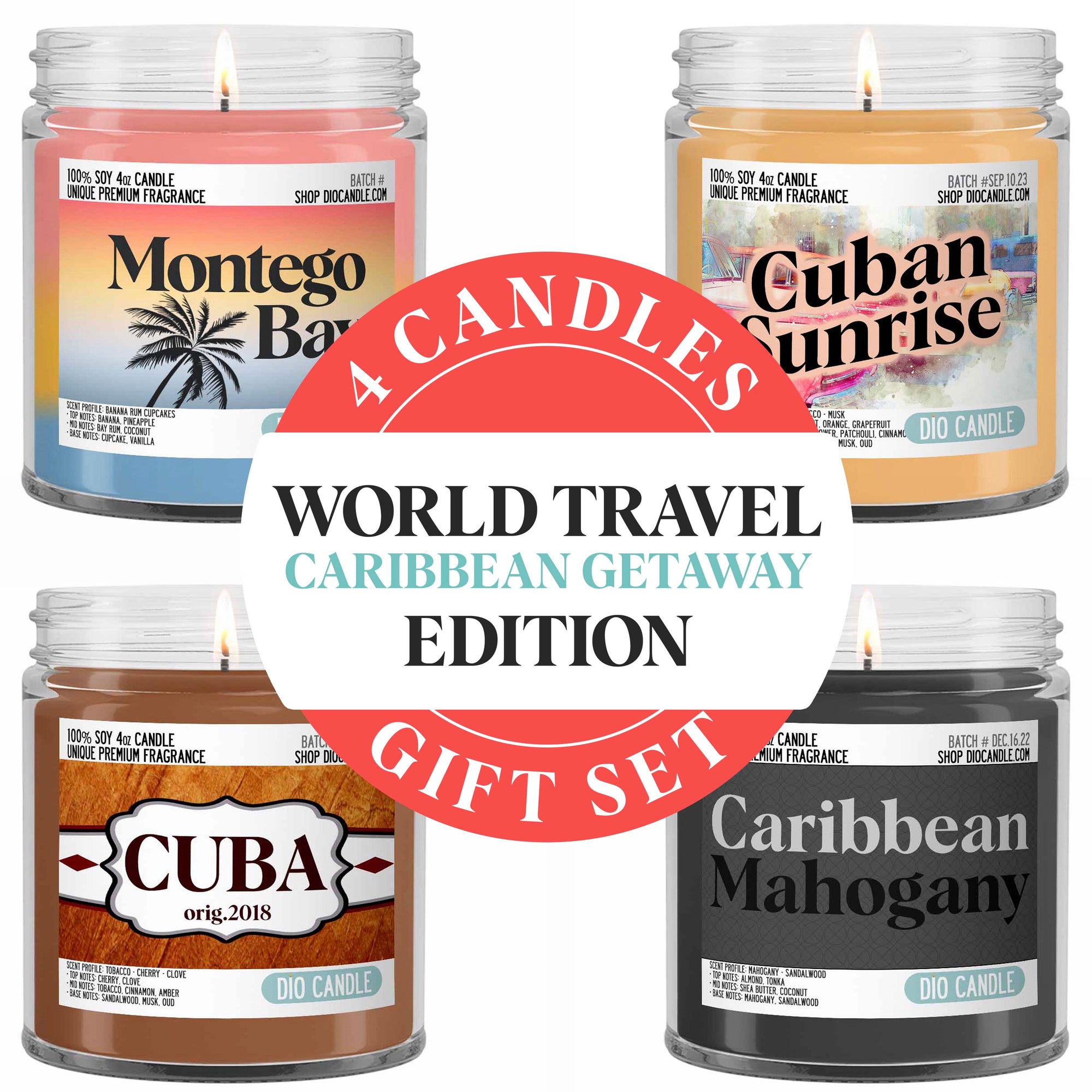 Caribbean Getaway Candle Gift Set
