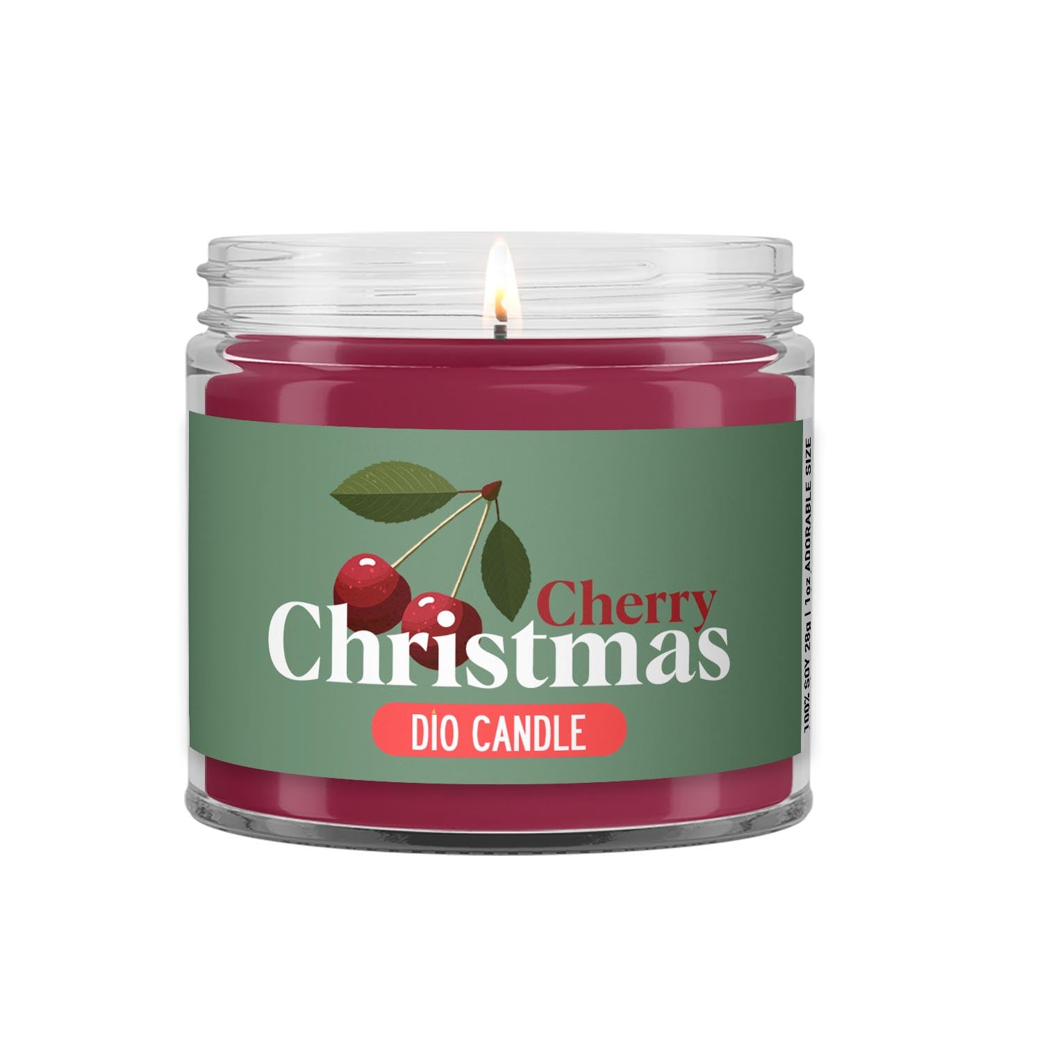 Cherry Christmas Candle