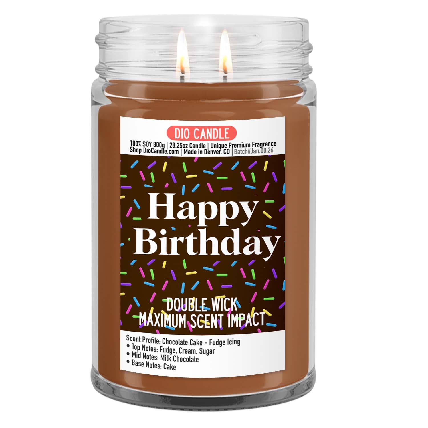 Chocolate Happy Birthday Candle