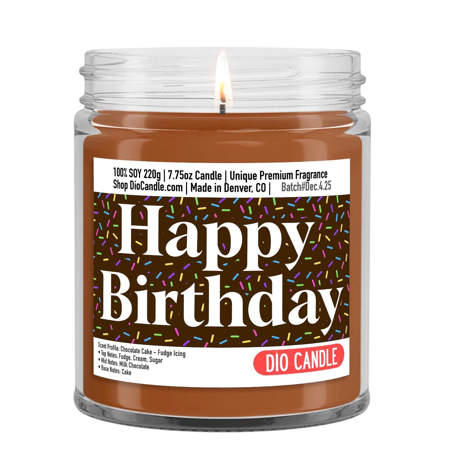 Chocolate Happy Birthday Candle