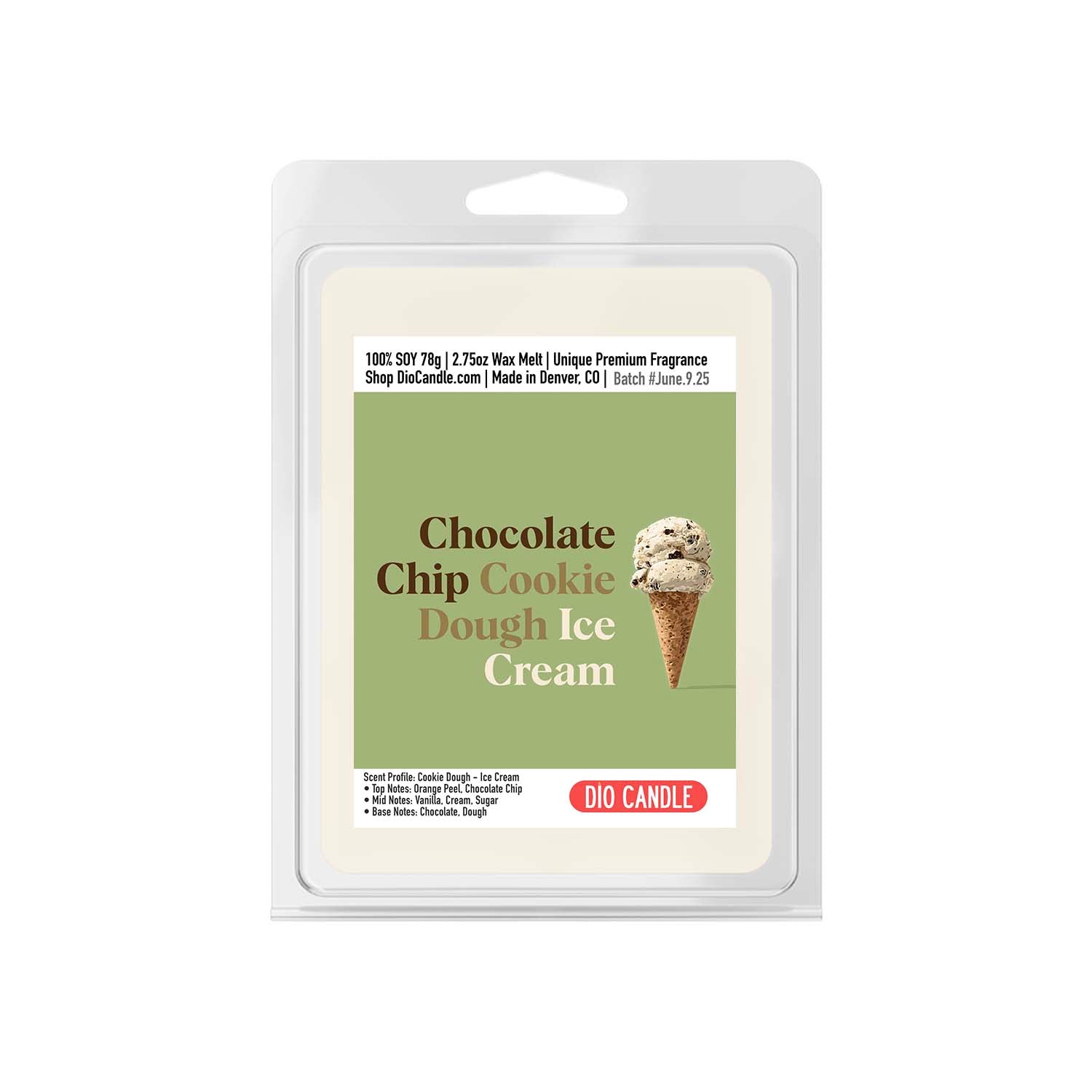 Chocolate Chip Cookie Dough Ice Cream Candle