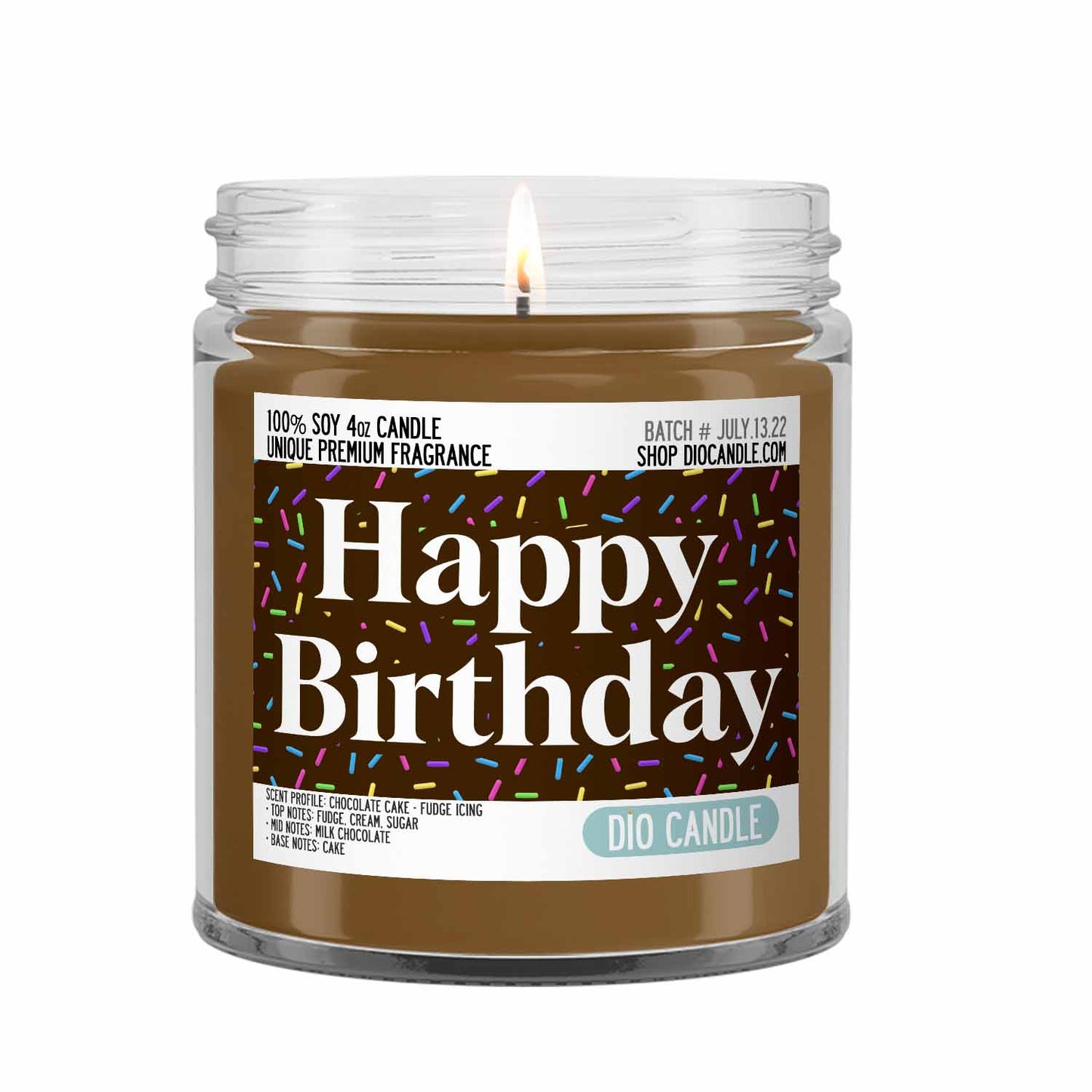 Chocolate Happy Birthday Candle