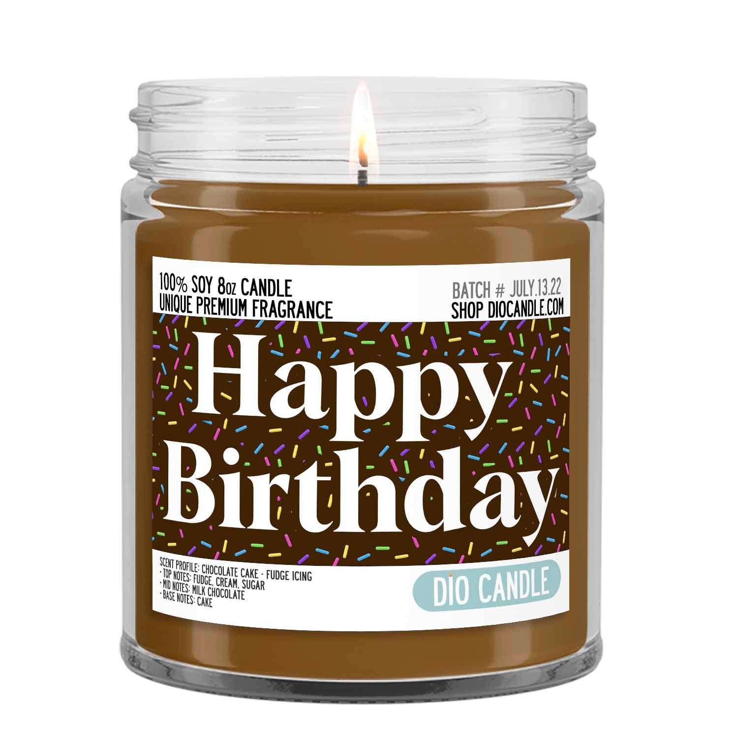 Chocolate Happy Birthday Candle