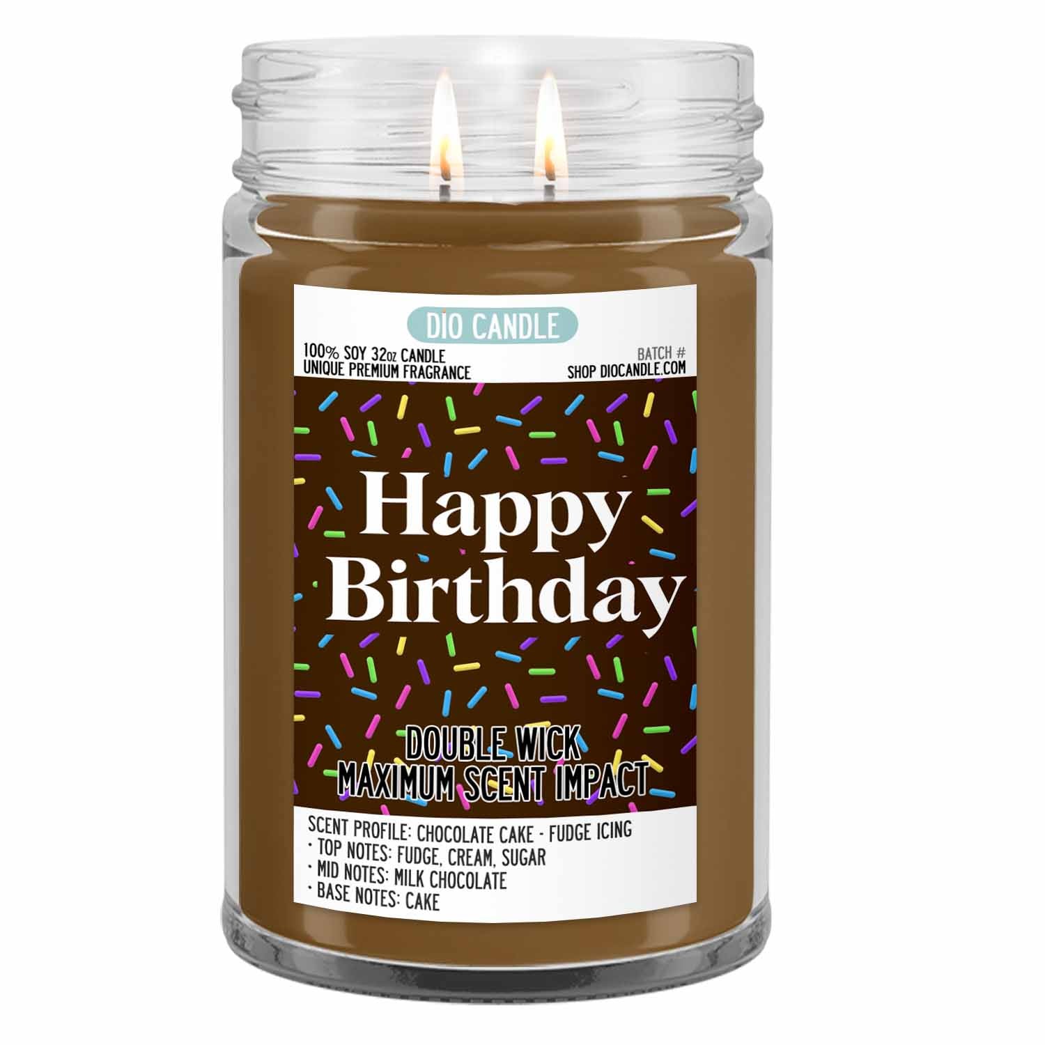 Chocolate Happy Birthday Candle