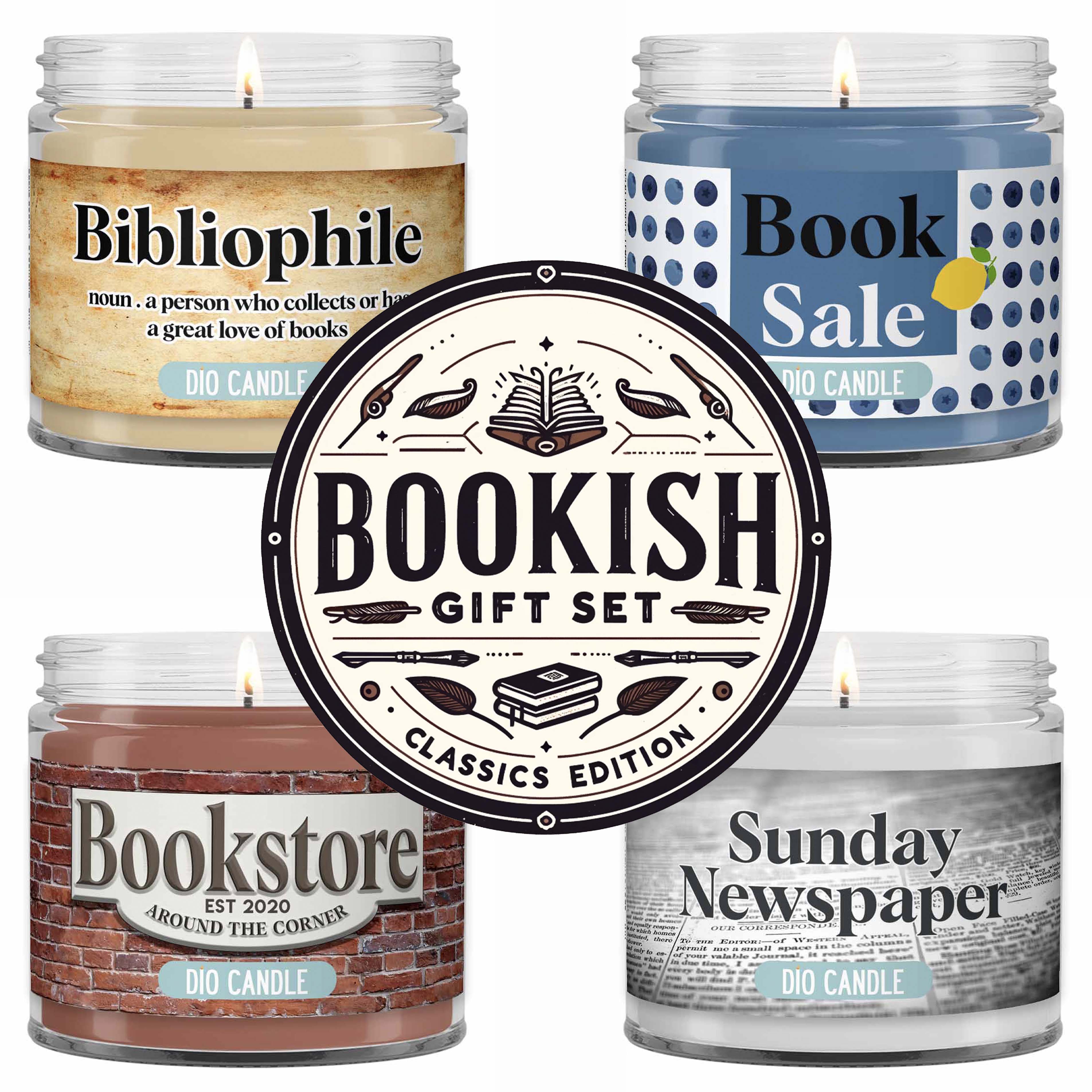 Bookish 4 Candles Gift Set - Classic Edition