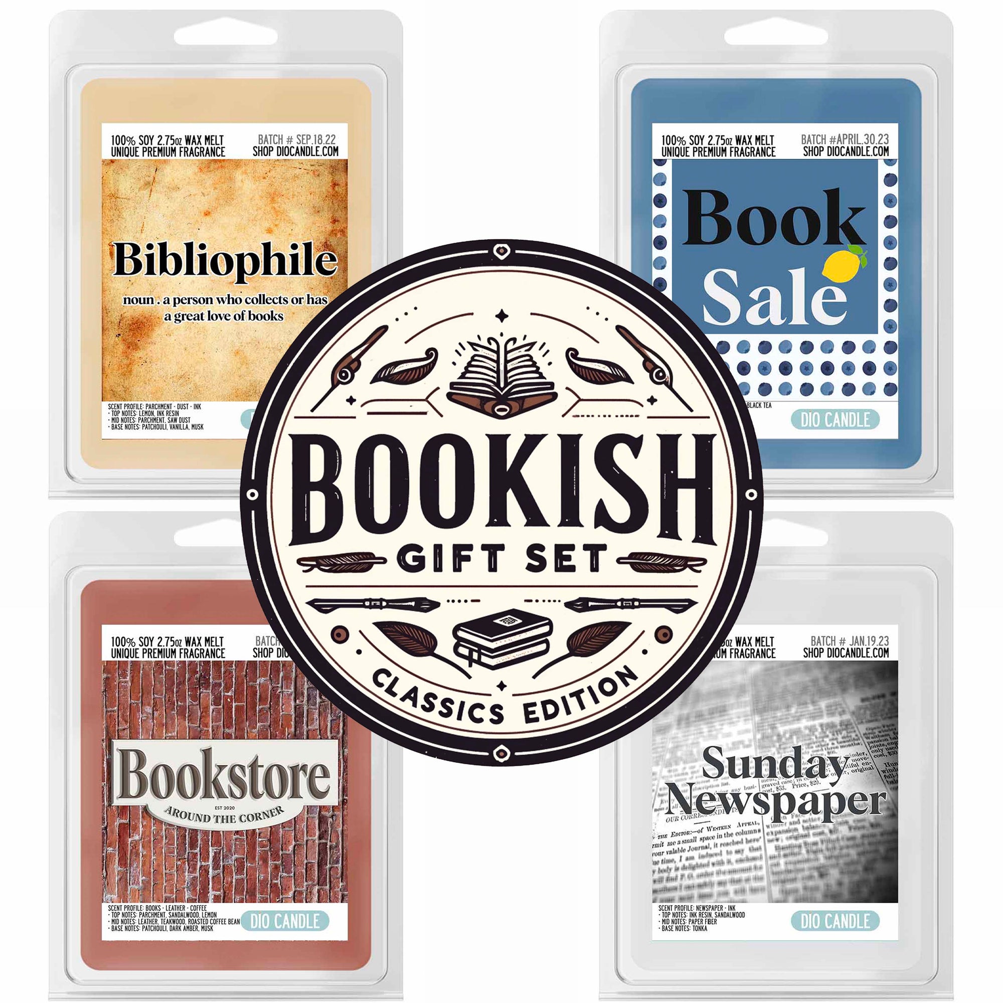Bookish 4 Candles Gift Set - Classic Edition