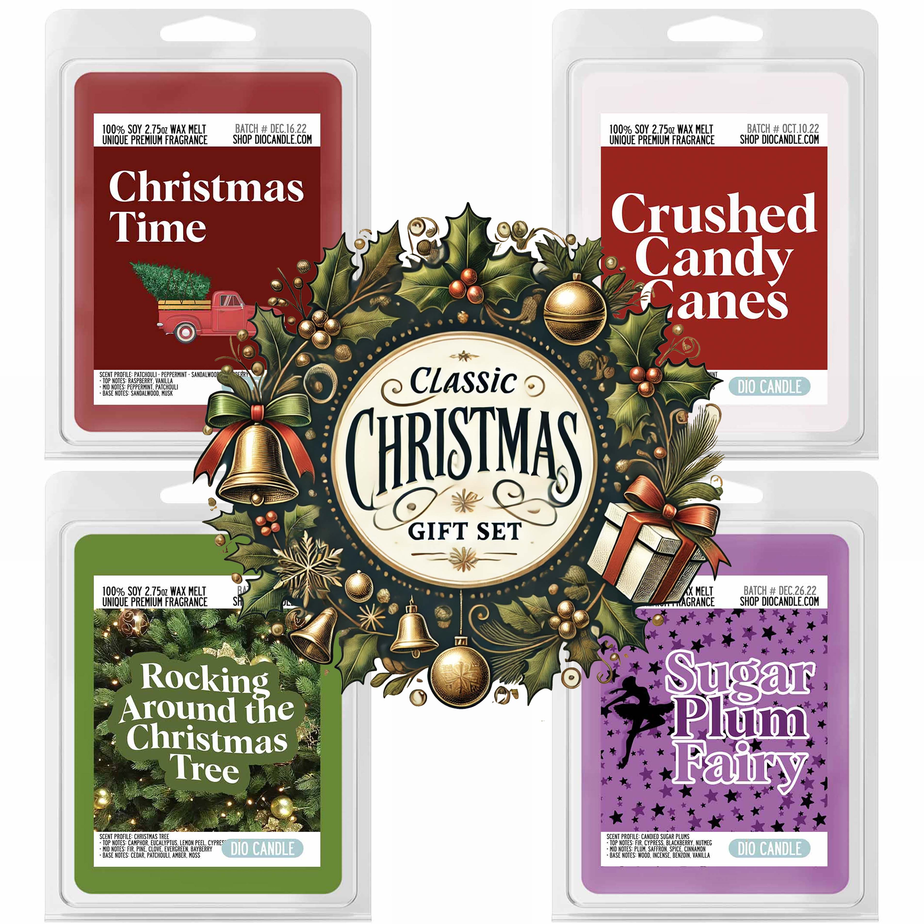 Classic Christmas 4 Candles Gift Set