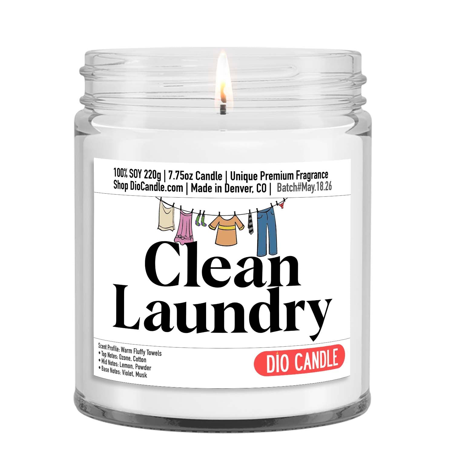 Clean Laundry Mother's Day Candle