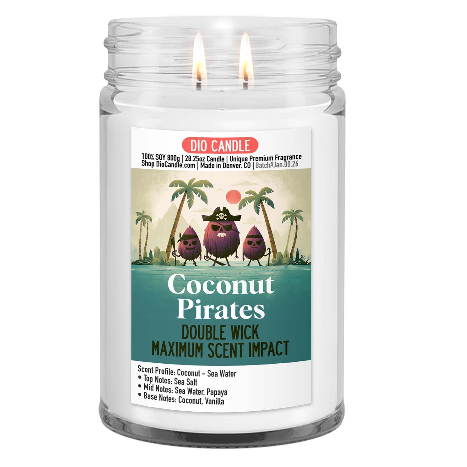 Coconut Pirates Candle