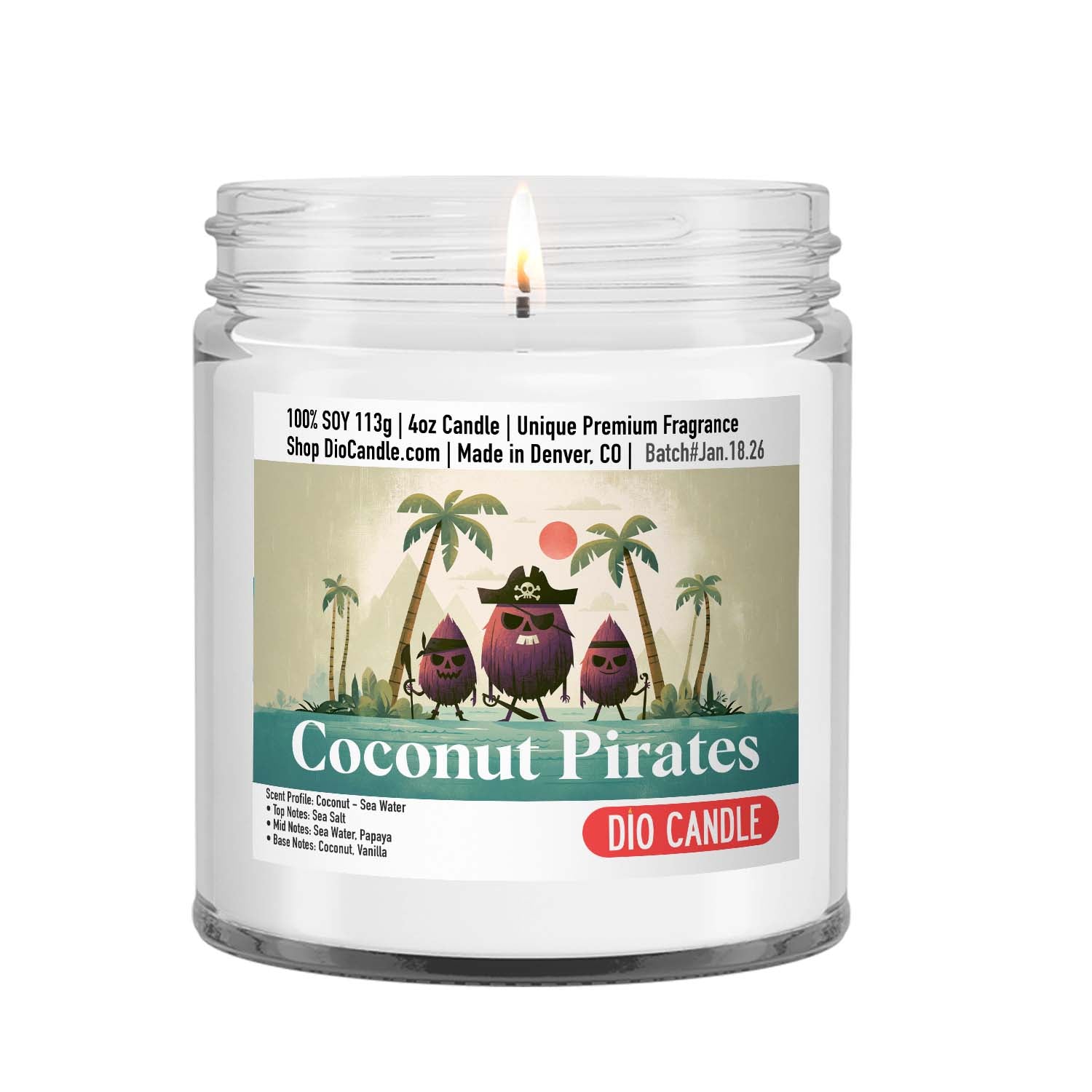 Coconut Pirates Candle