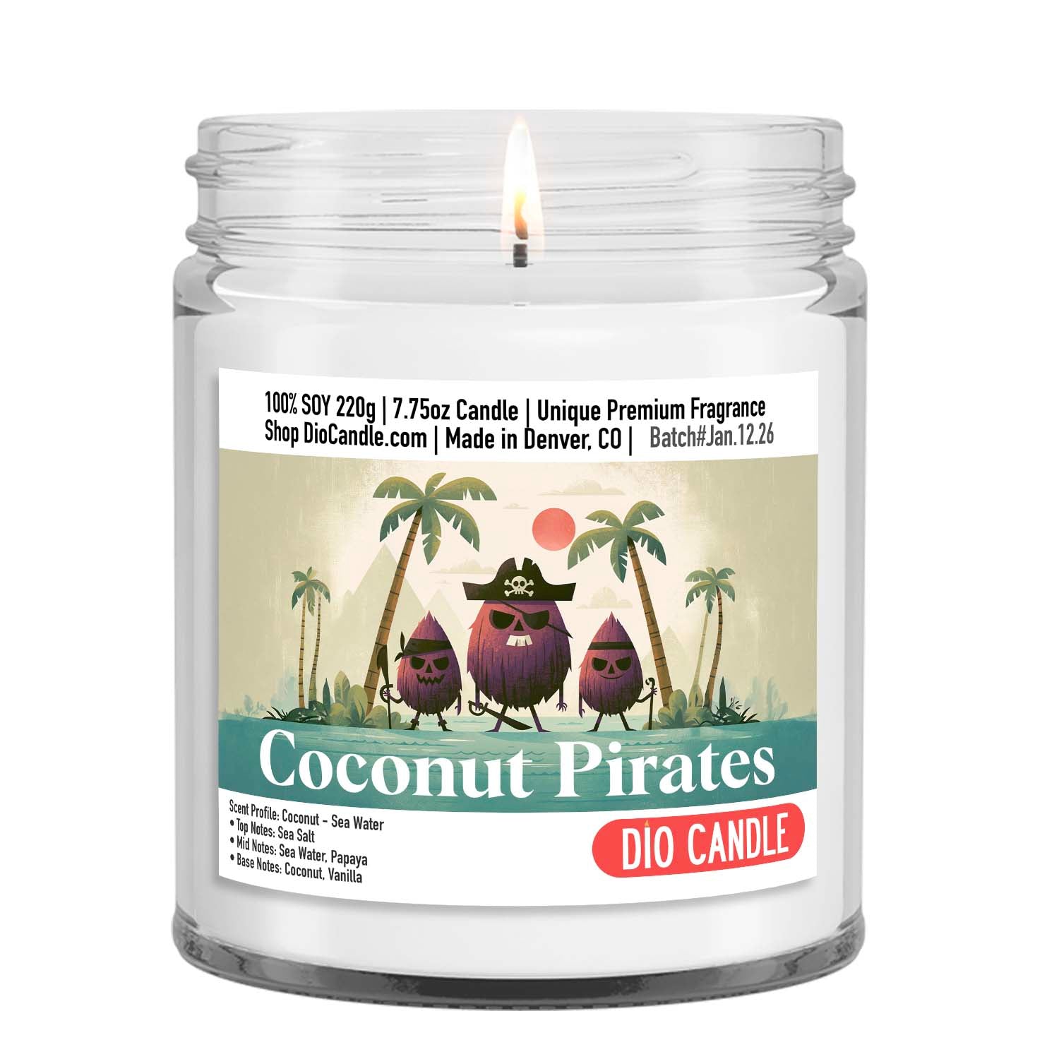 Coconut Pirates Candle