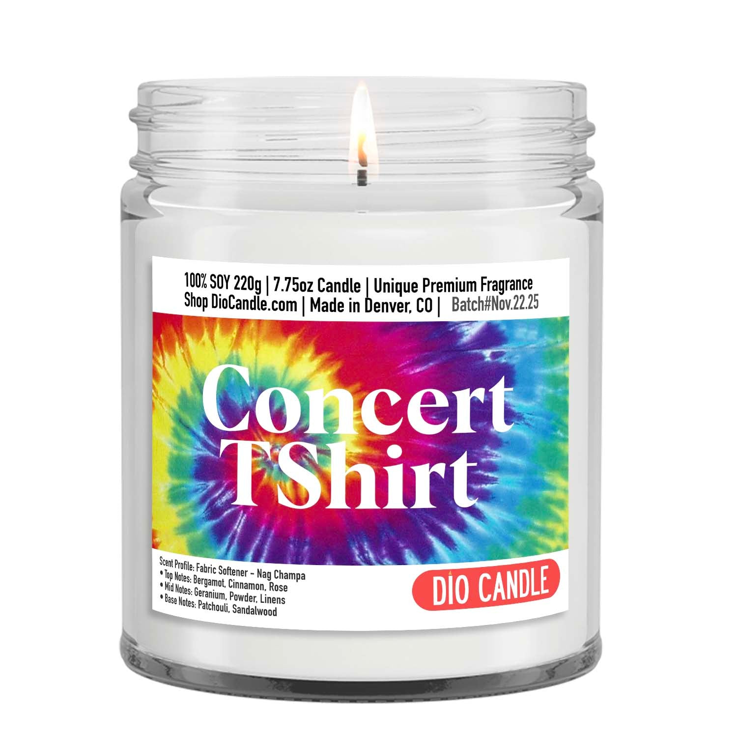Concert Tee Shirt Candle
