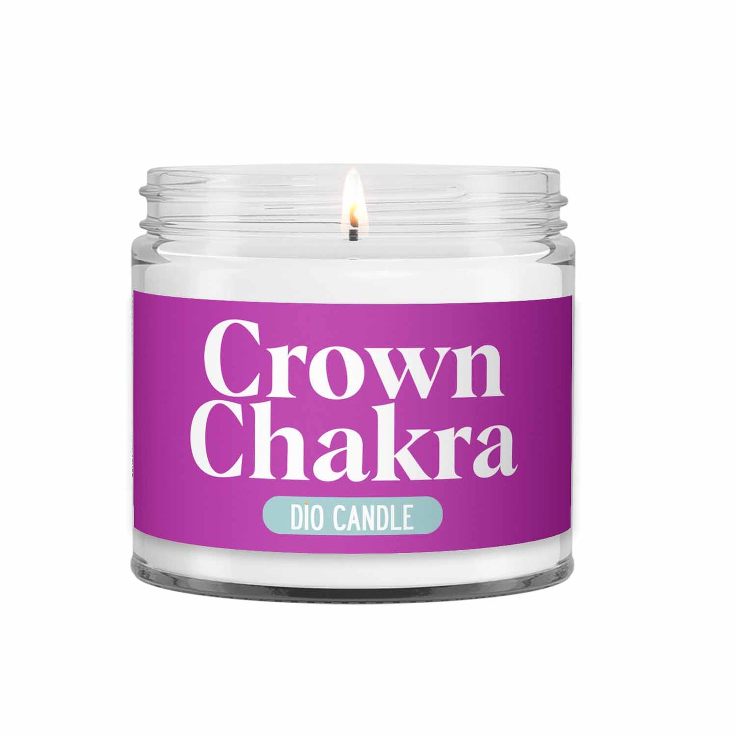Crown Chakra Crystal Candle