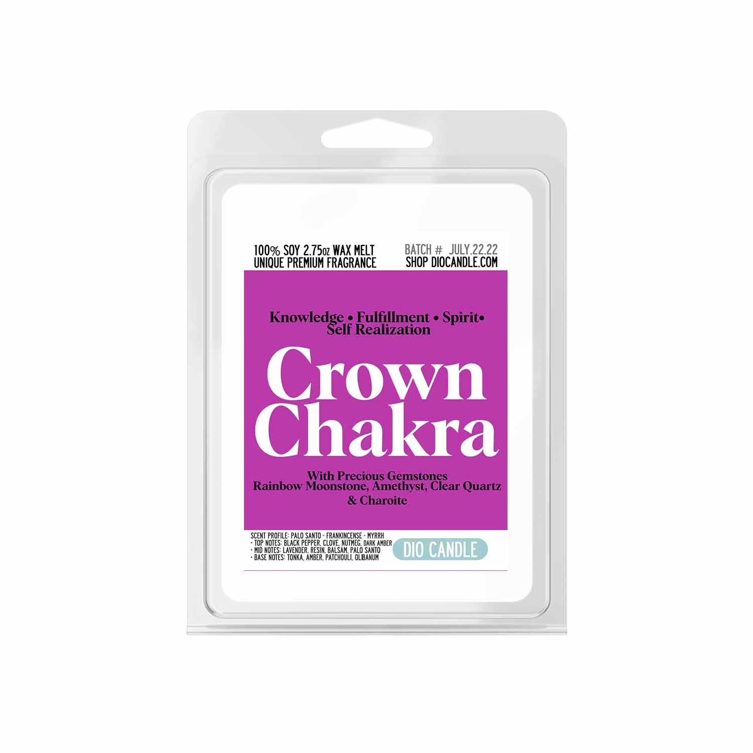 Crown Chakra Crystal Candle