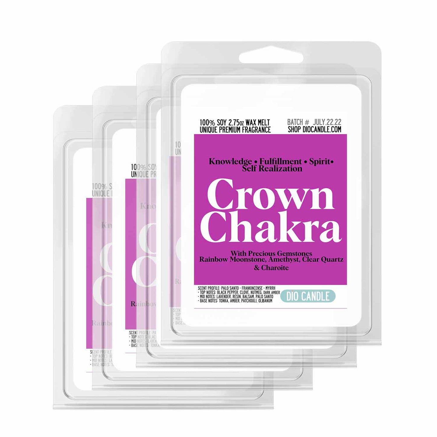 Crown Chakra Crystal Candle