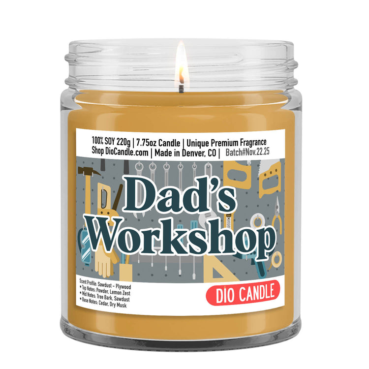 Father's Day Dad's Workshop Candle