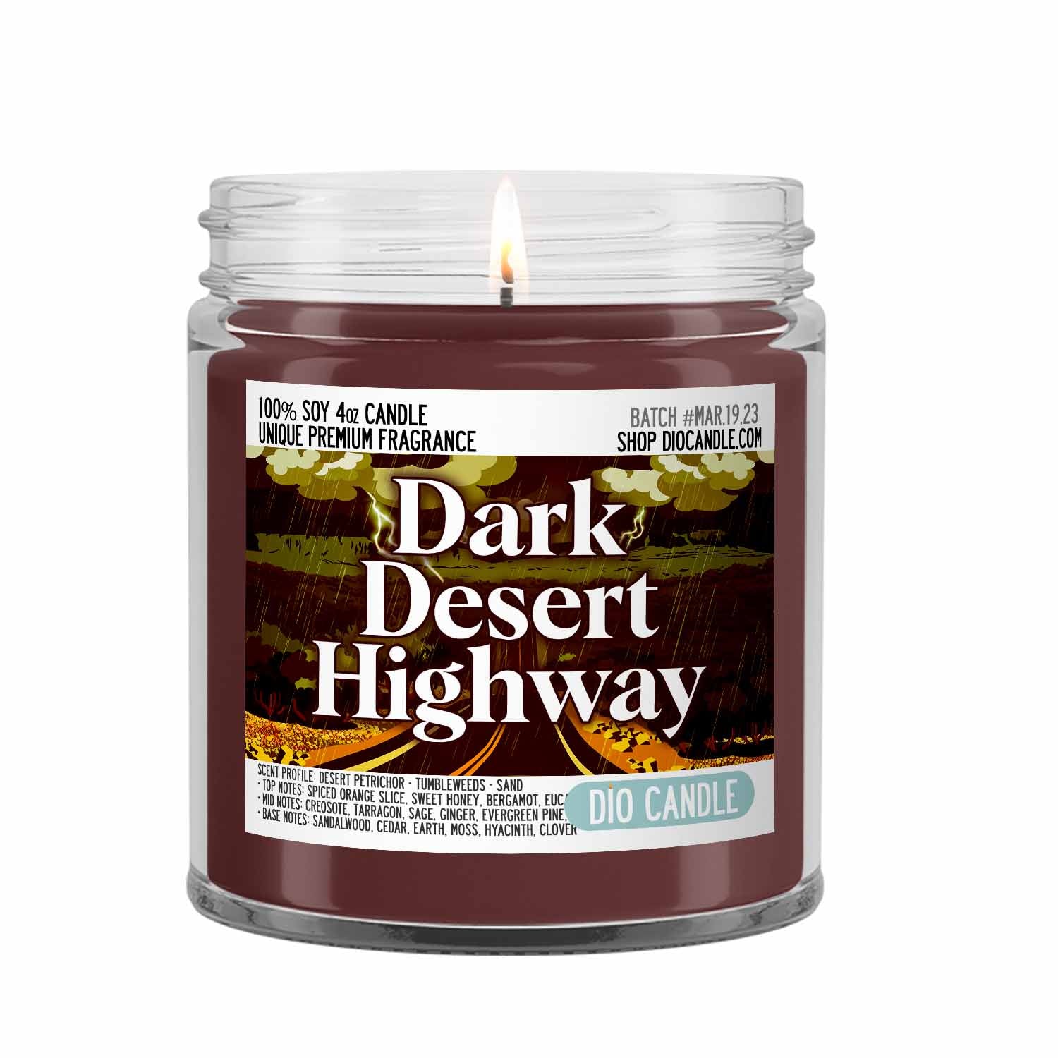 Dark Desert Highway Candle