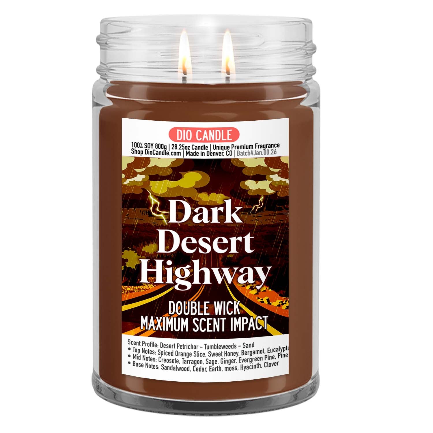 Dark Desert Highway Candle