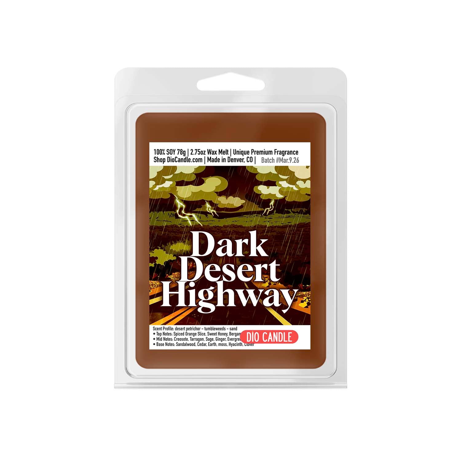 Dark Desert Highway Candle