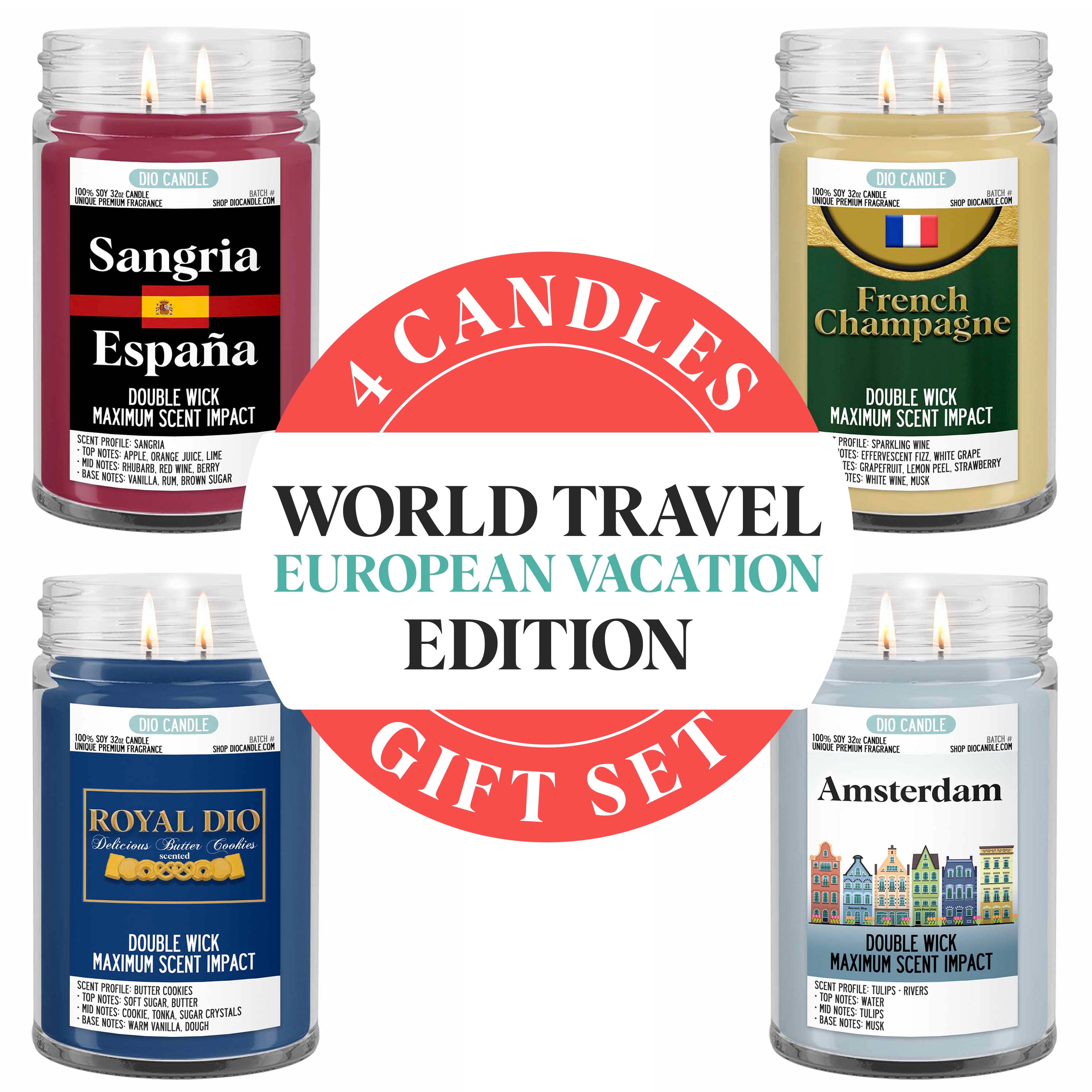 European Vacation Candle Gift Set