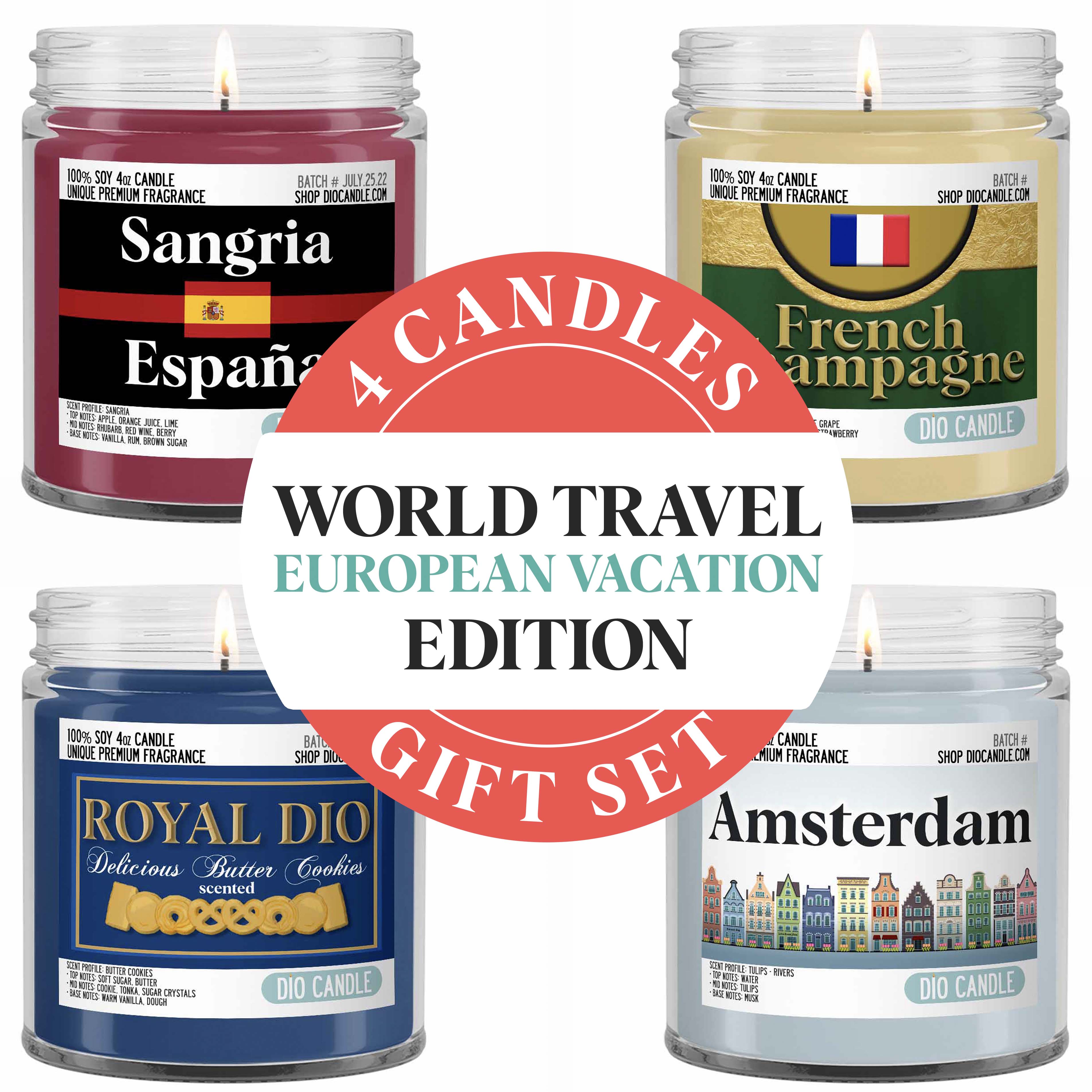 European Vacation Candle Gift Set