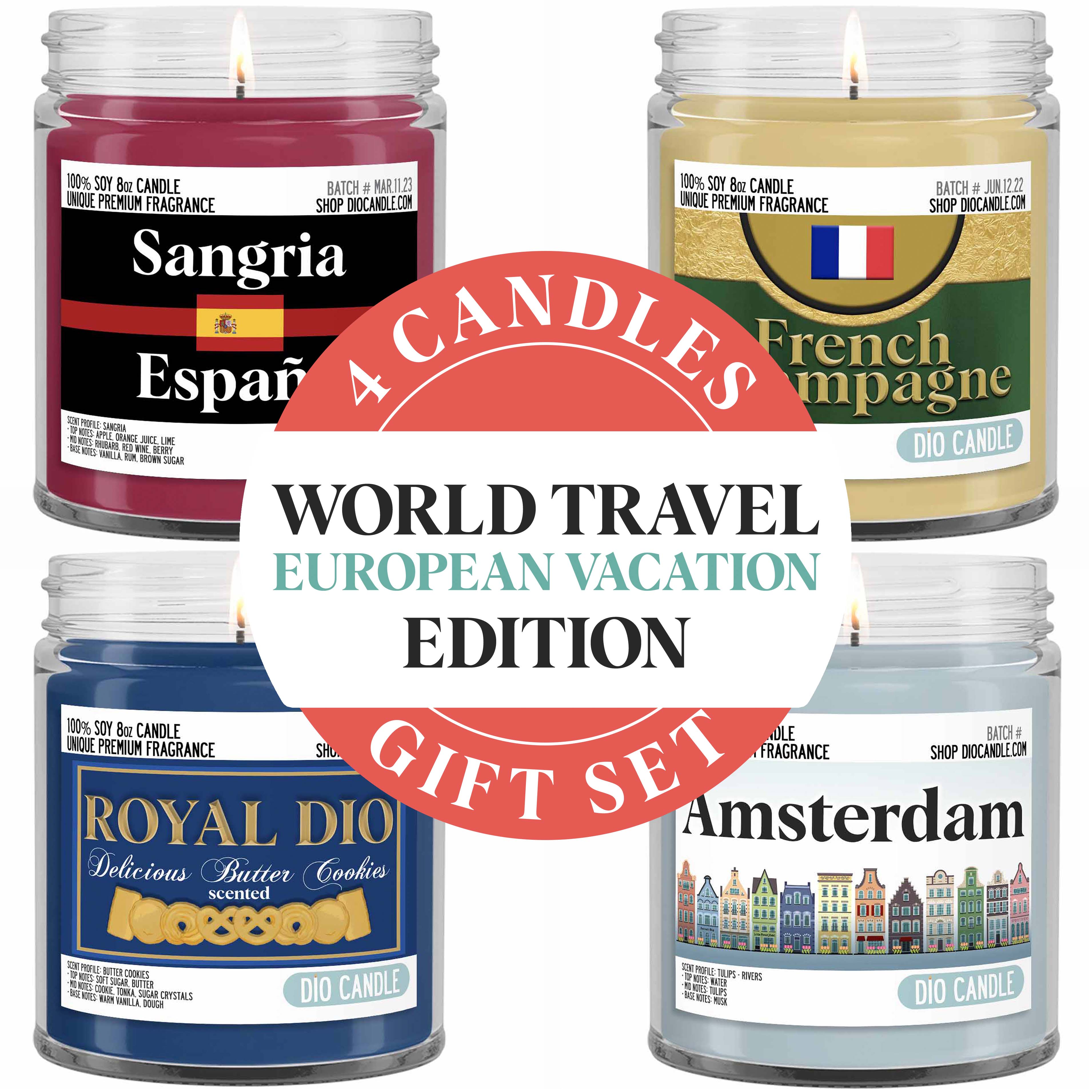 European Vacation Candle Gift Set