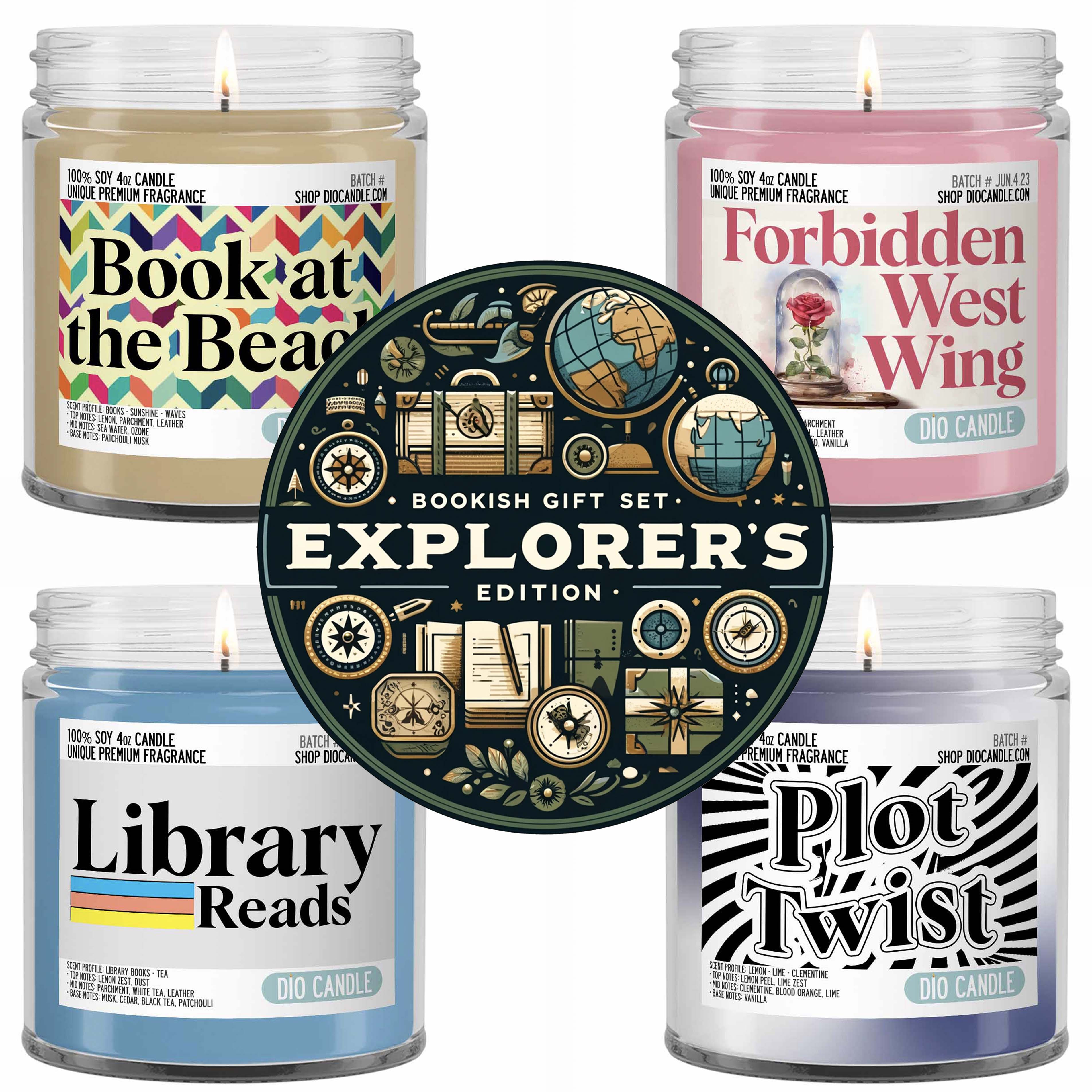 Bookish 4 Candles Gift Set - Explorers Edition