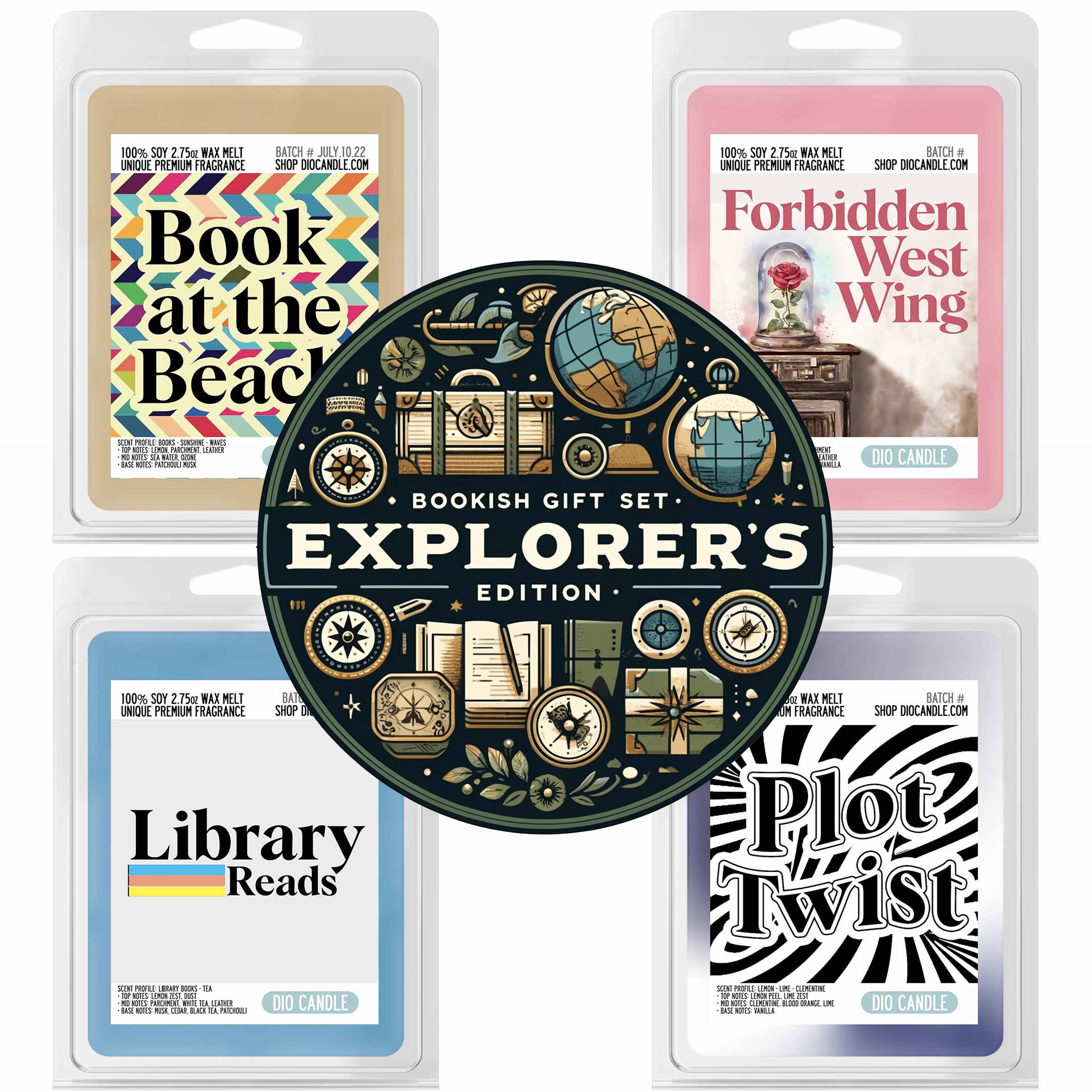 Bookish 4 Candles Gift Set - Explorers Edition