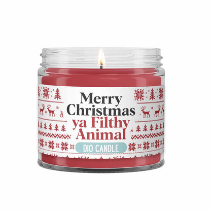 Merry Christmas Ya Filthy Animal Candle
