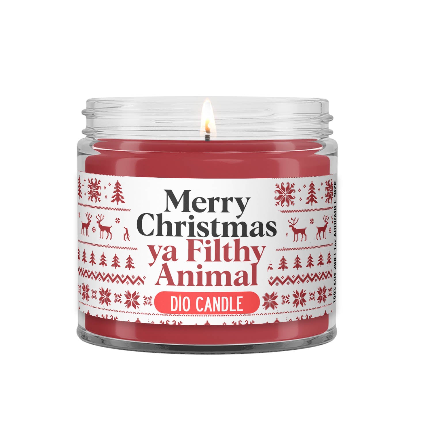 Merry Christmas Ya Filthy Animal Candle