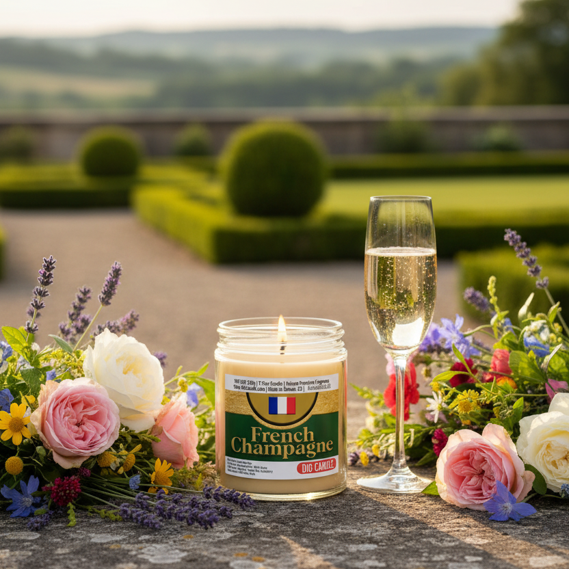 French Champagne Candle