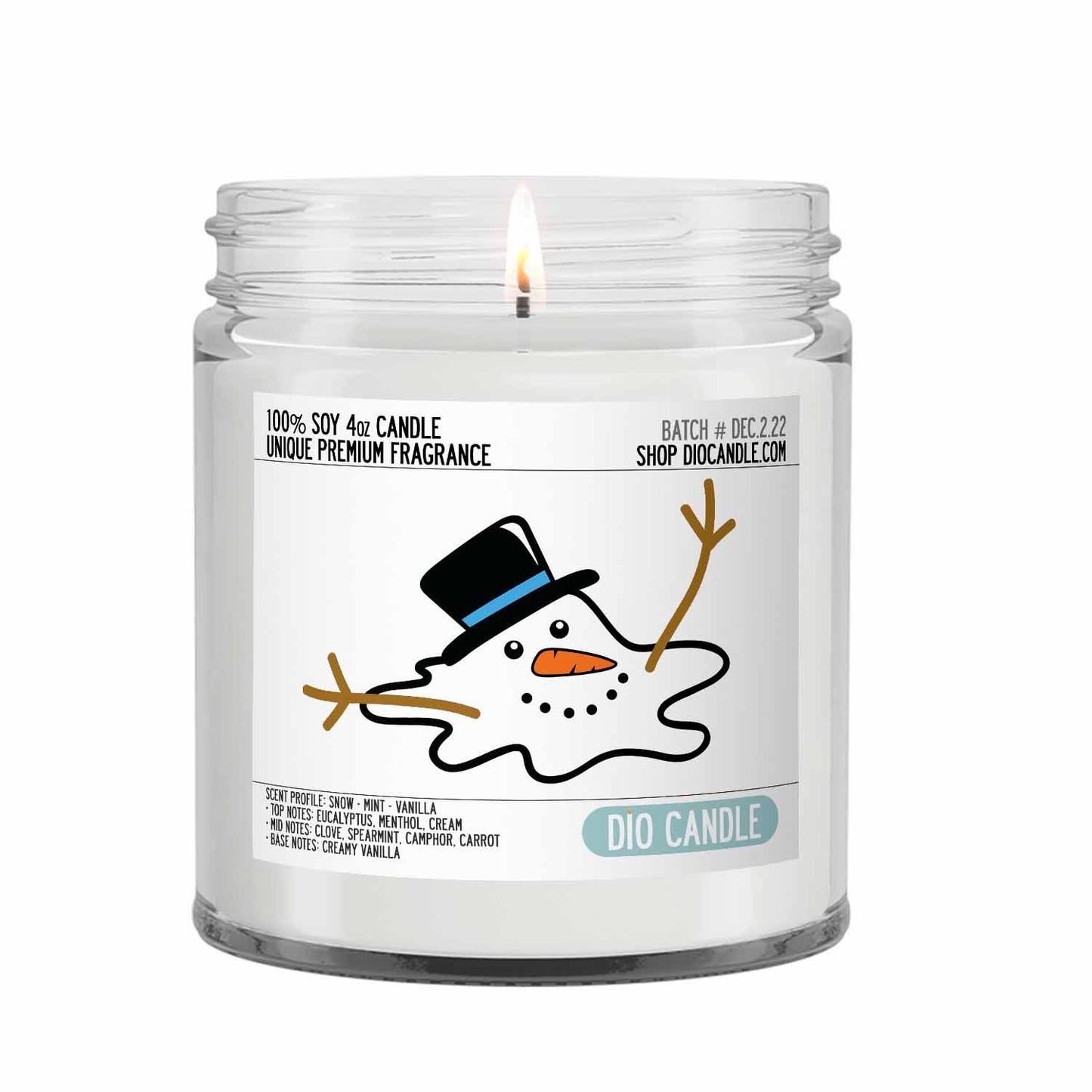 Melted Snowman Candle