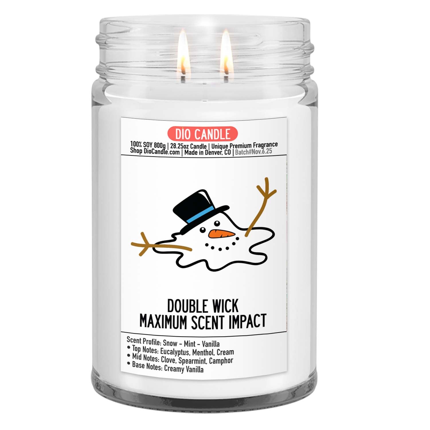 Melted Snowman Candle