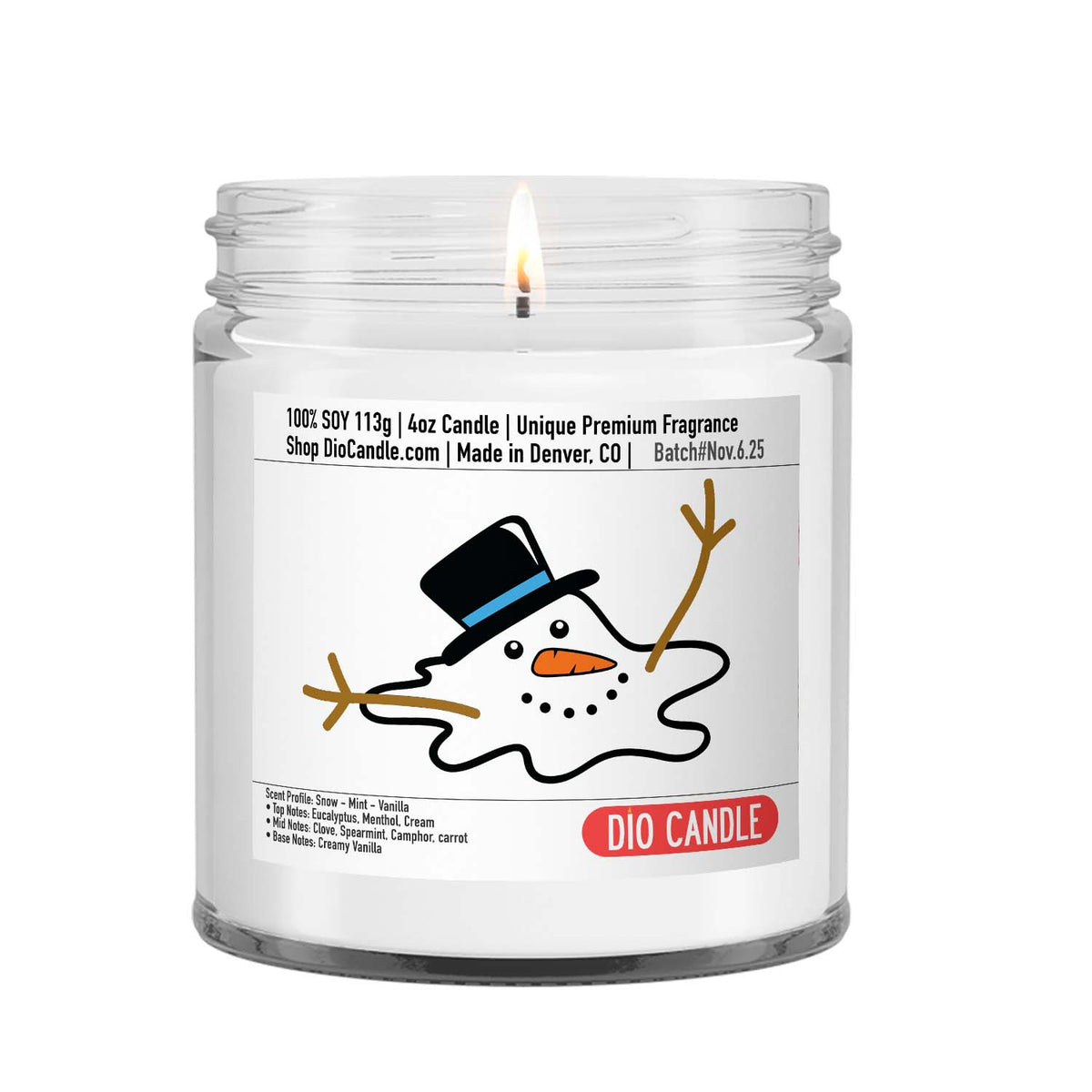 Melted Snowman Candle