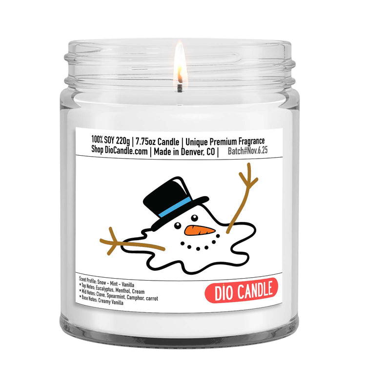 Melted Snowman Candle
