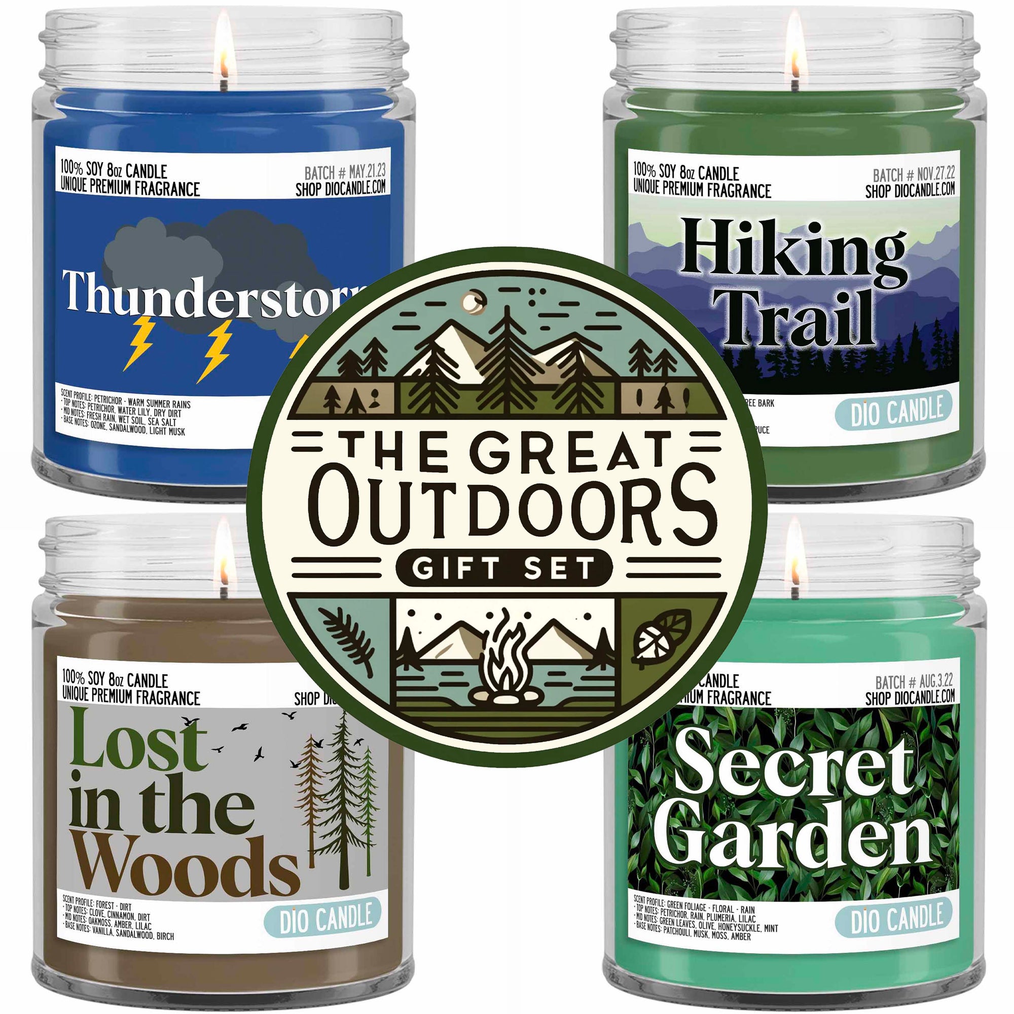 Great Outdoors 4 Candles Gift Set