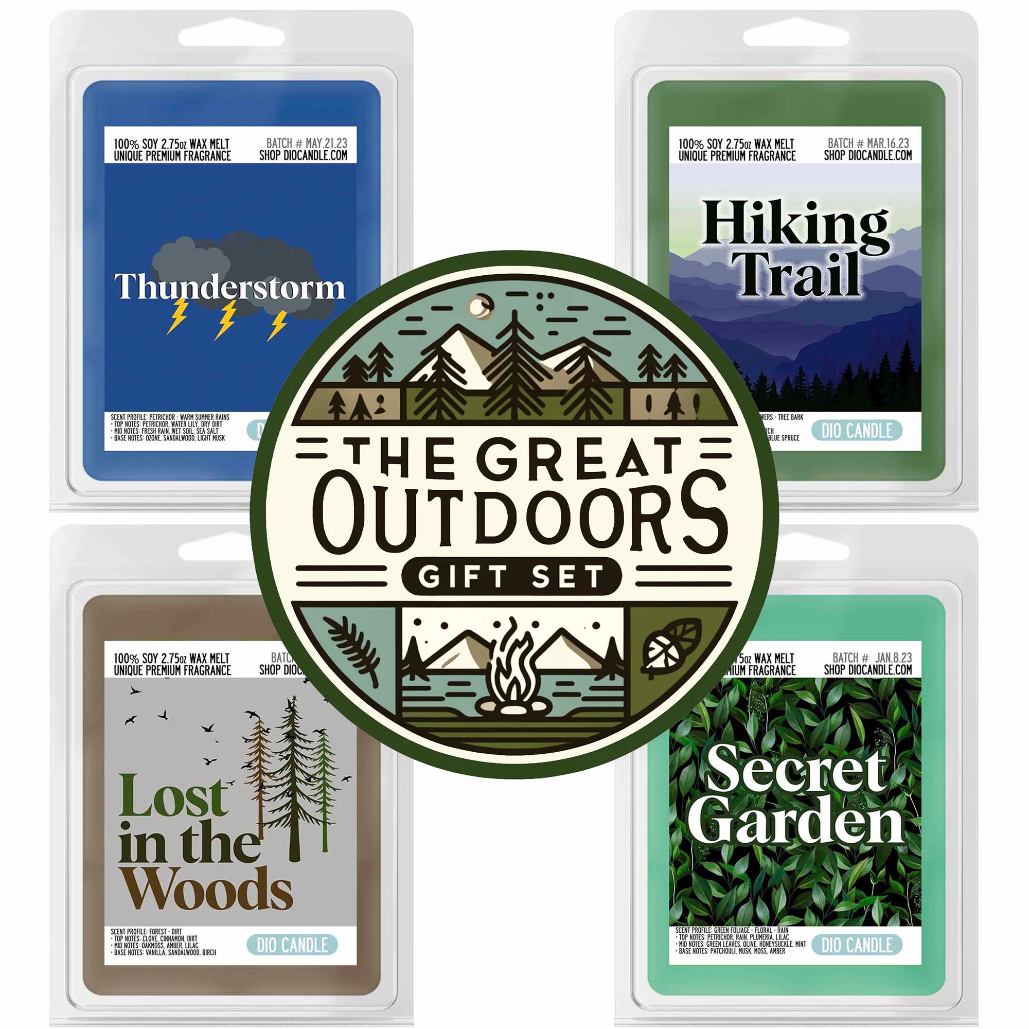 Great Outdoors 4 Candles Gift Set