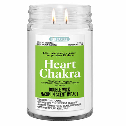 Heart Chakra Crystal Candle