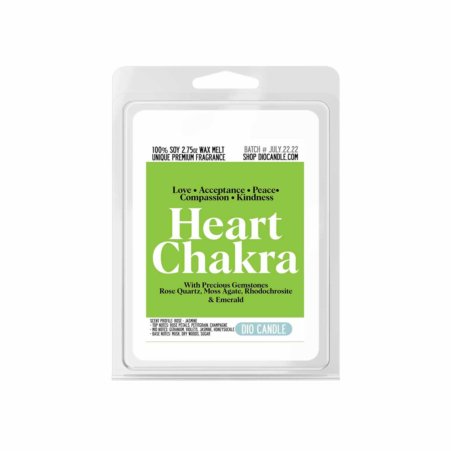 Heart Chakra Crystal Candle