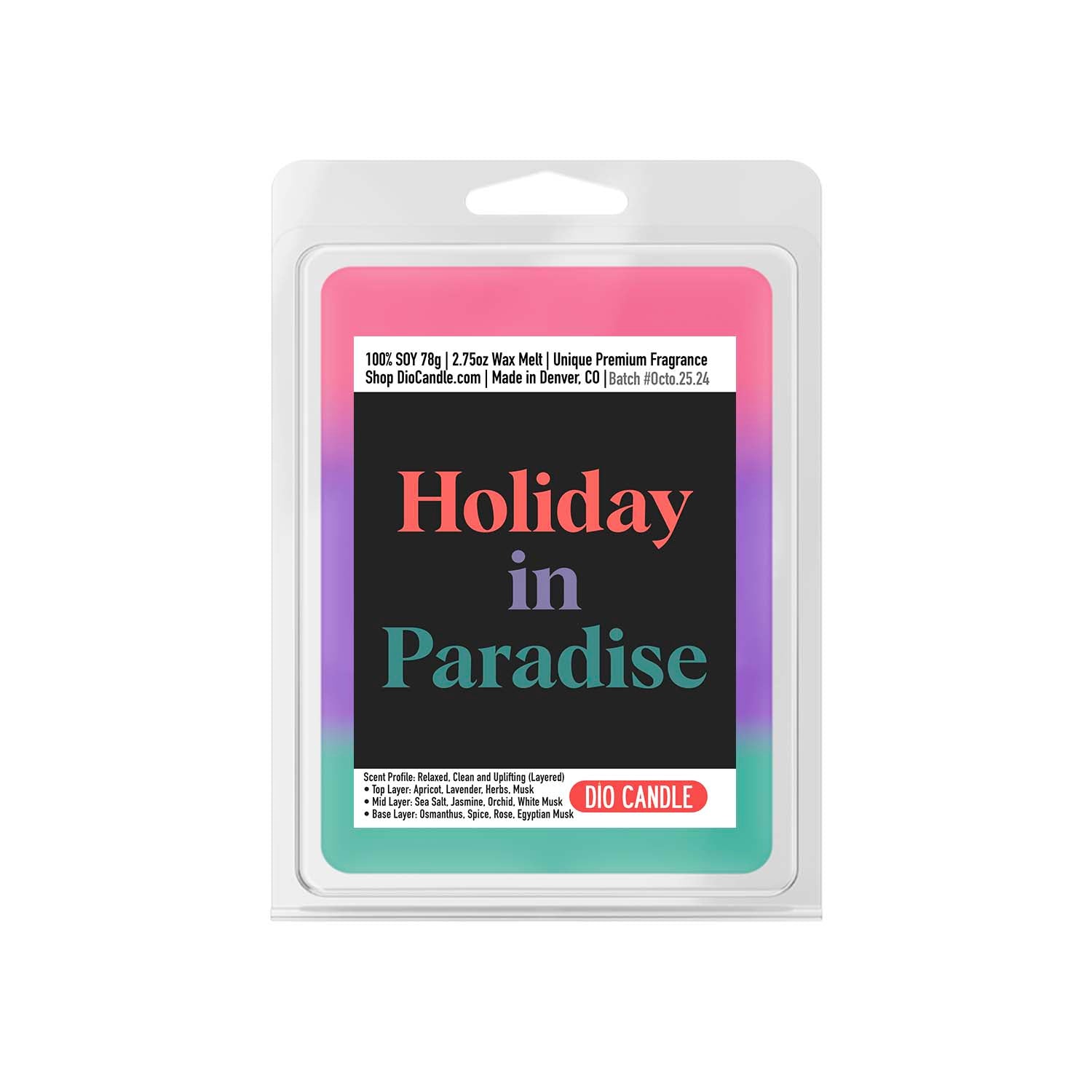 Holiday in Paradise Triple Layered 32oz Candle