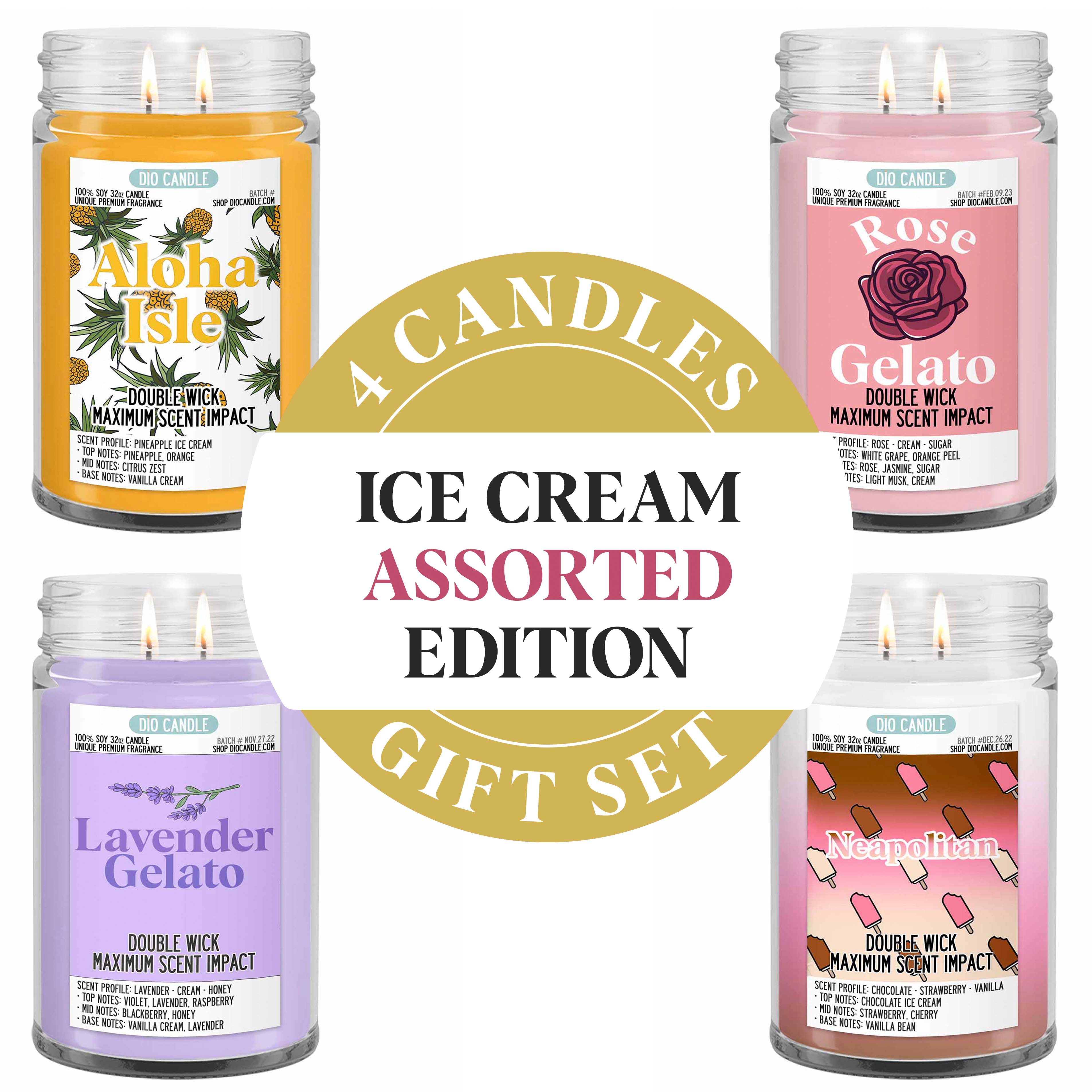 Ice Cream Assorted Candle Gift Set