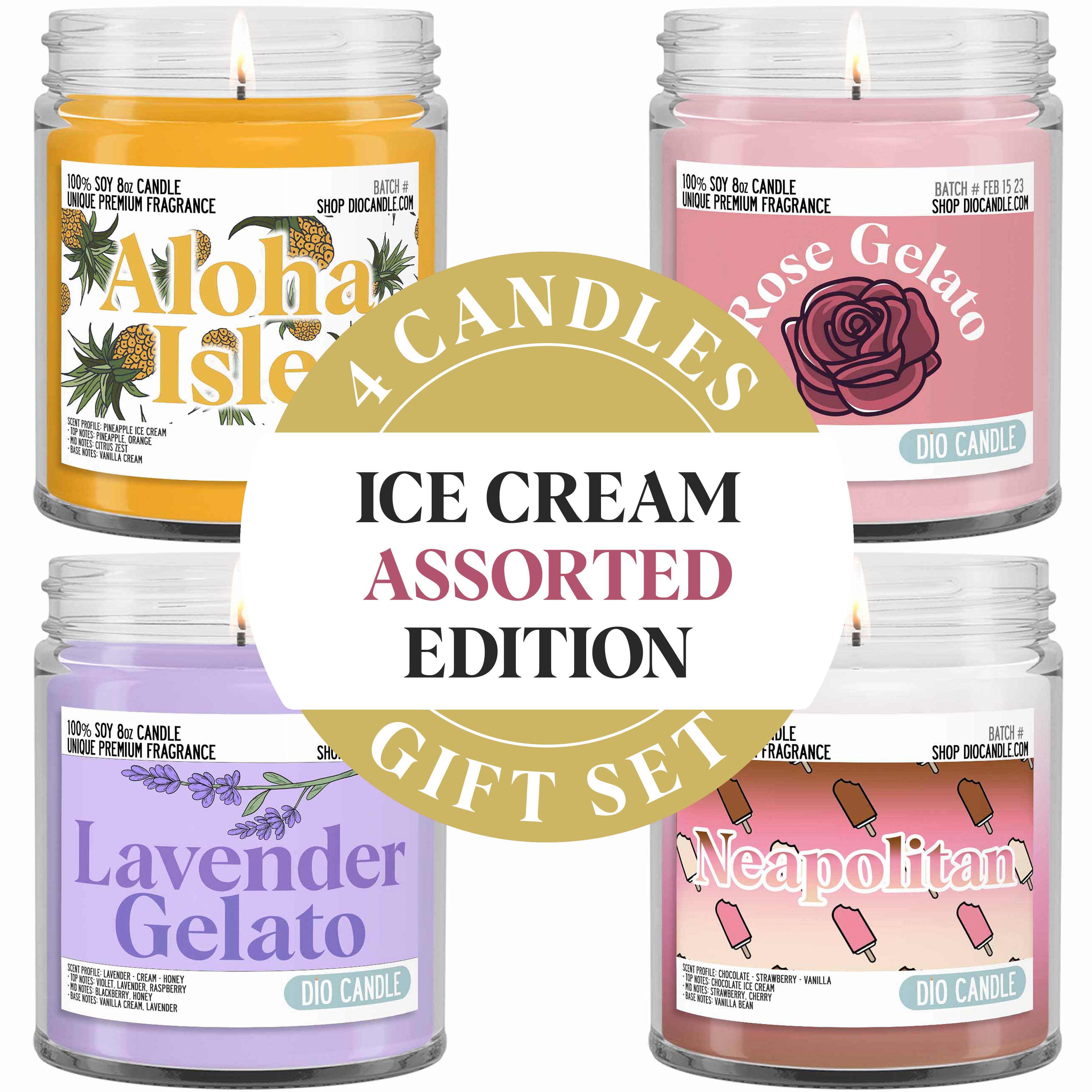 Ice Cream Assorted Candle Gift Set