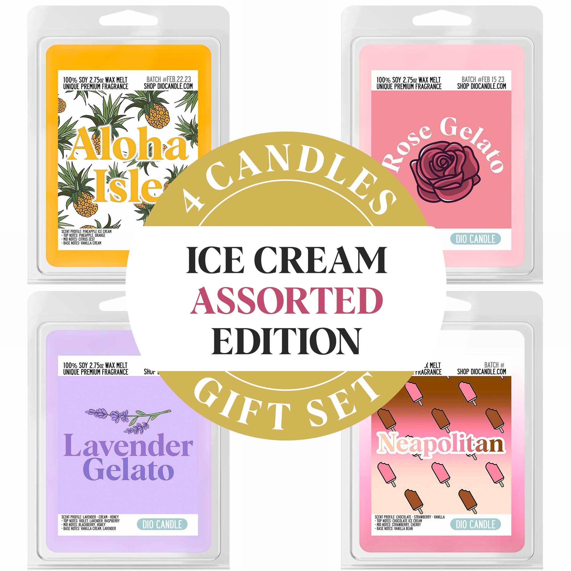 Ice Cream Assorted Candle Gift Set