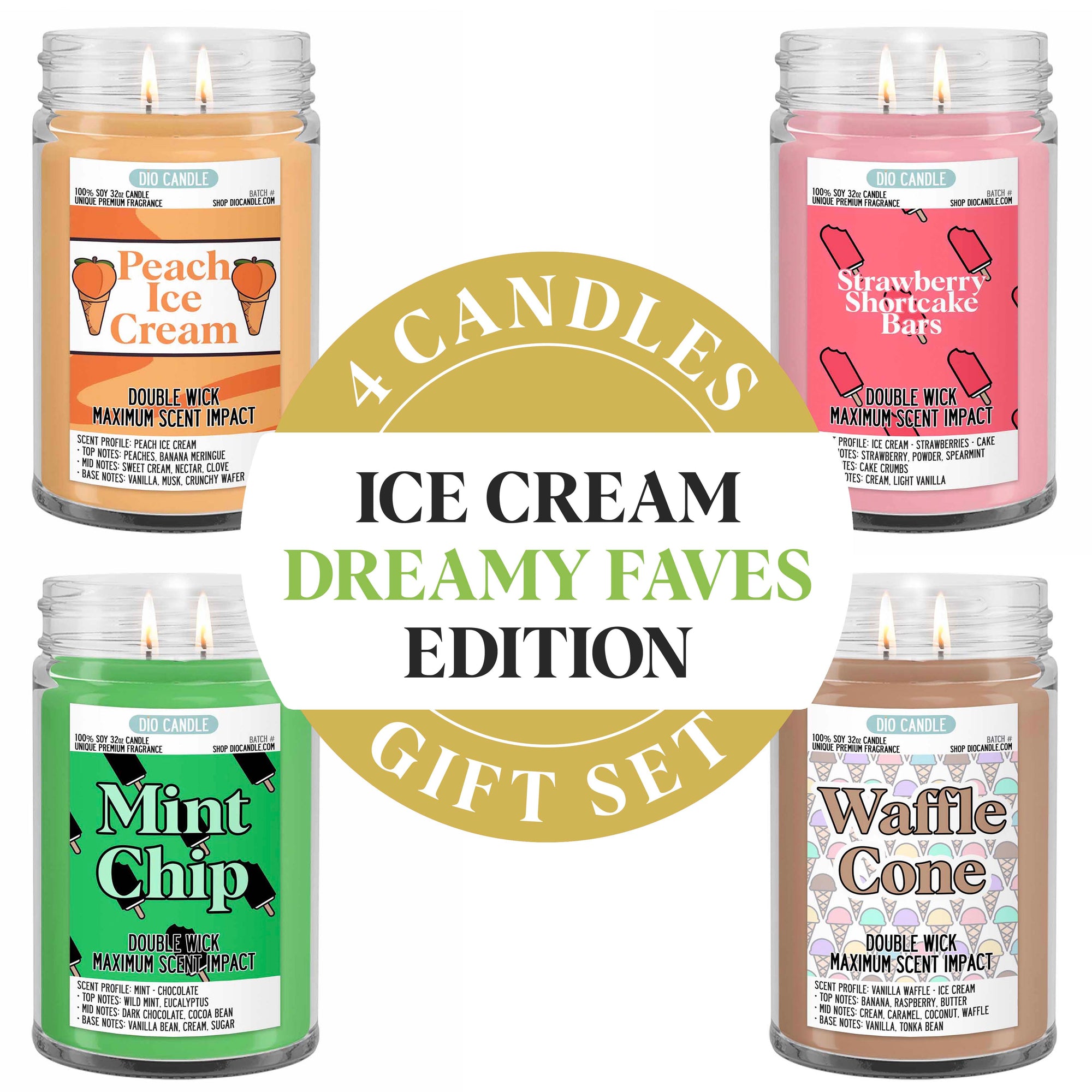 Ice Cream Dreamy Faves Candle Gift Set