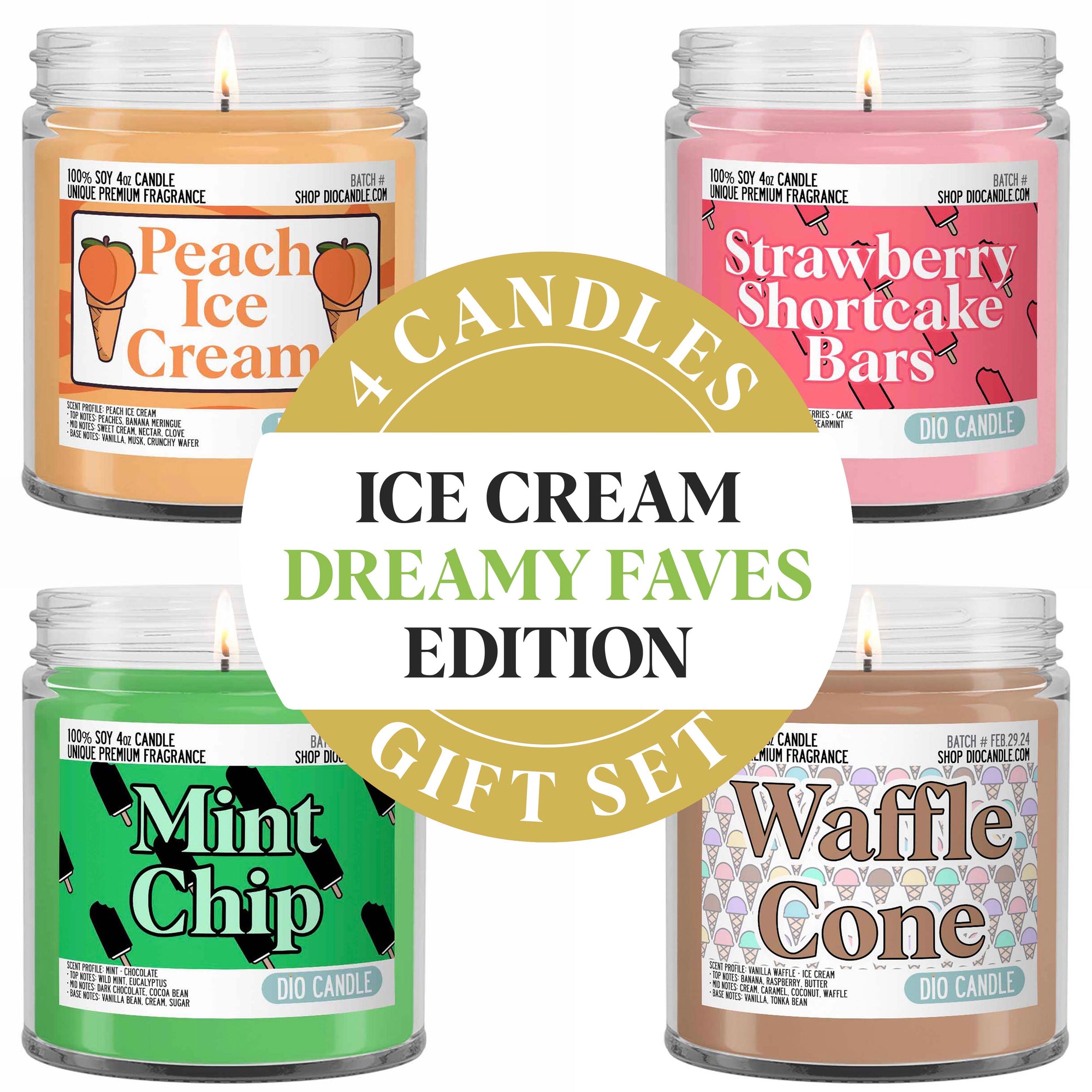 Ice Cream Dreamy Faves Candle Gift Set
