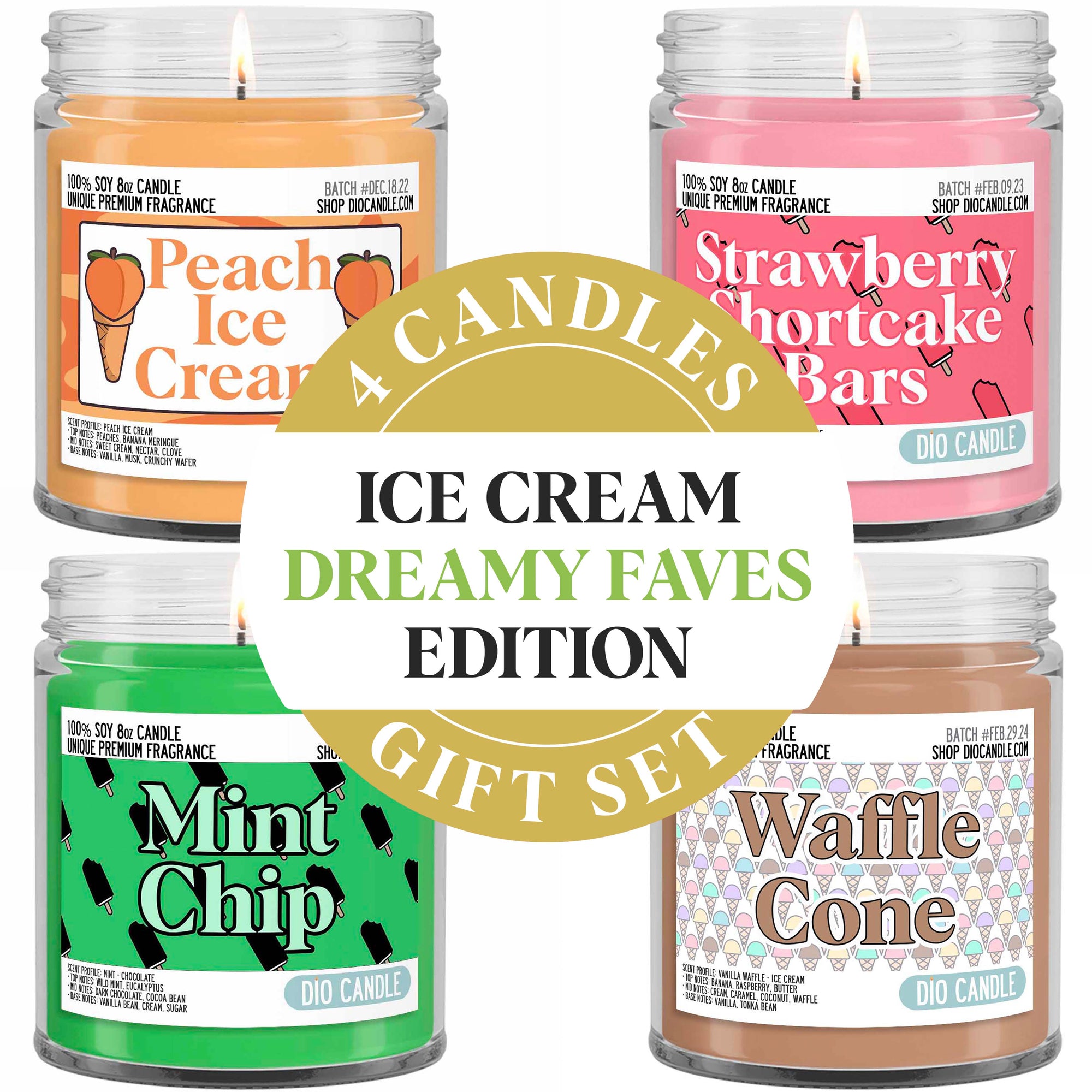 Ice Cream Dreamy Faves Candle Gift Set