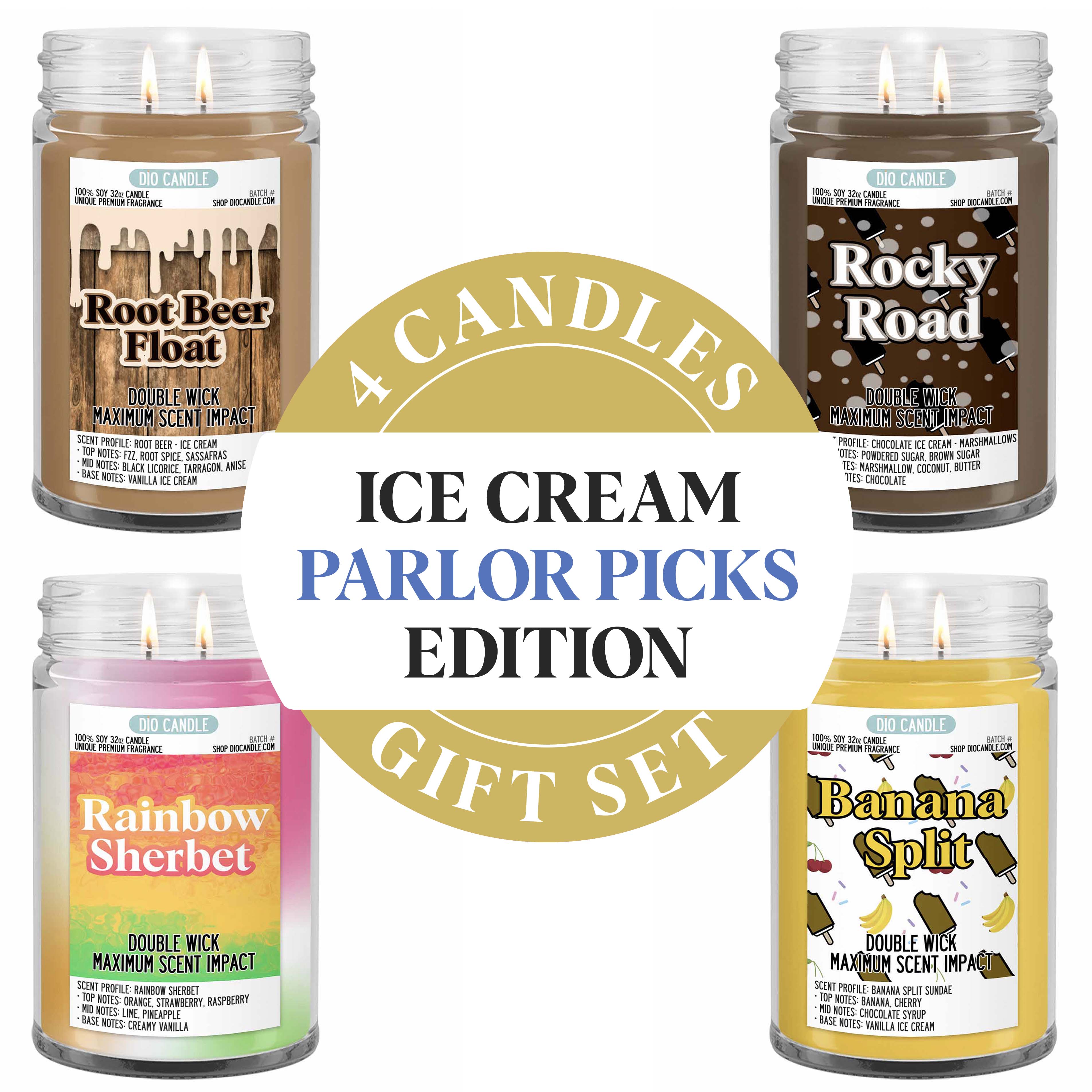 Ice Cream Parlor Picks Candle Gift Set