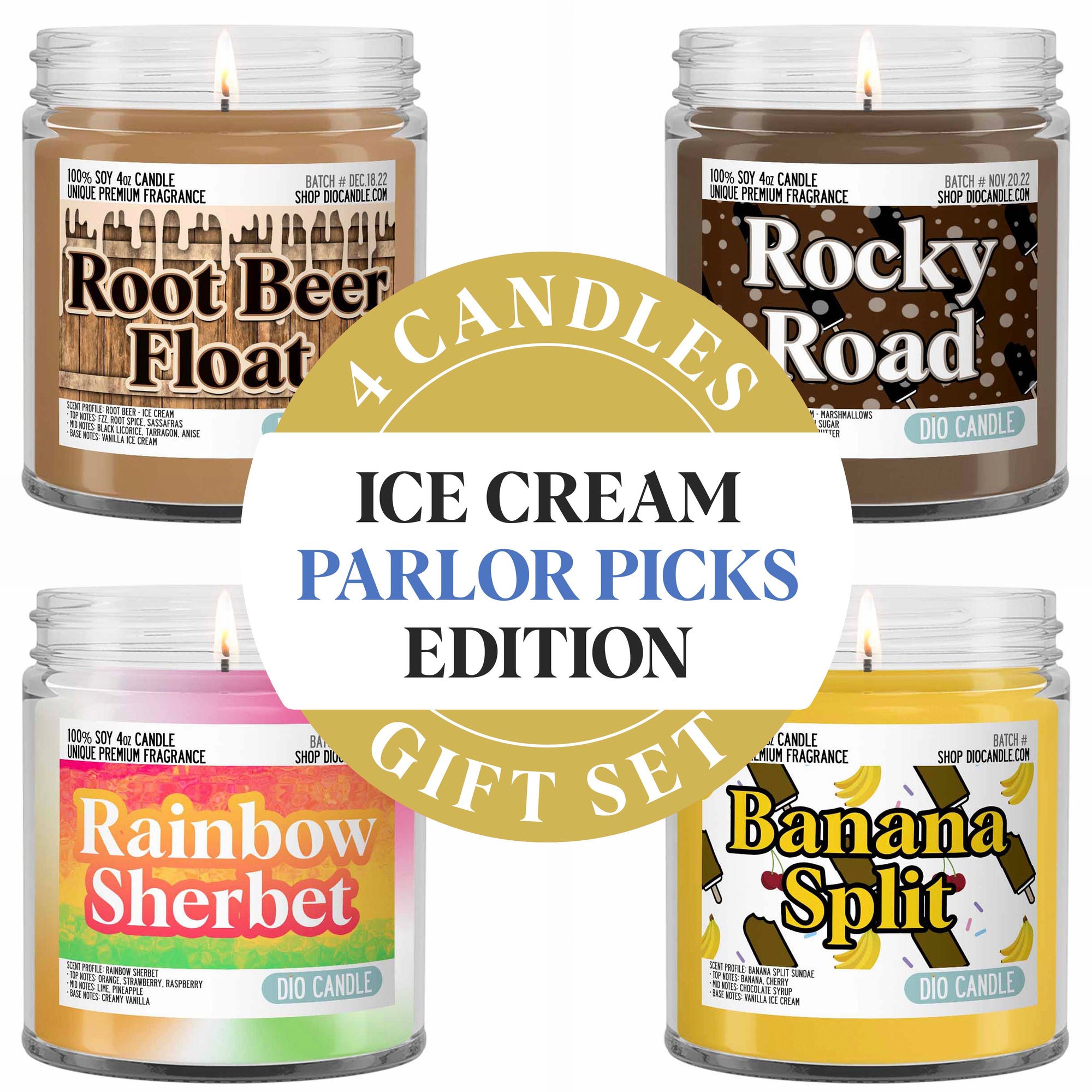 Ice Cream Parlor Picks Candle Gift Set